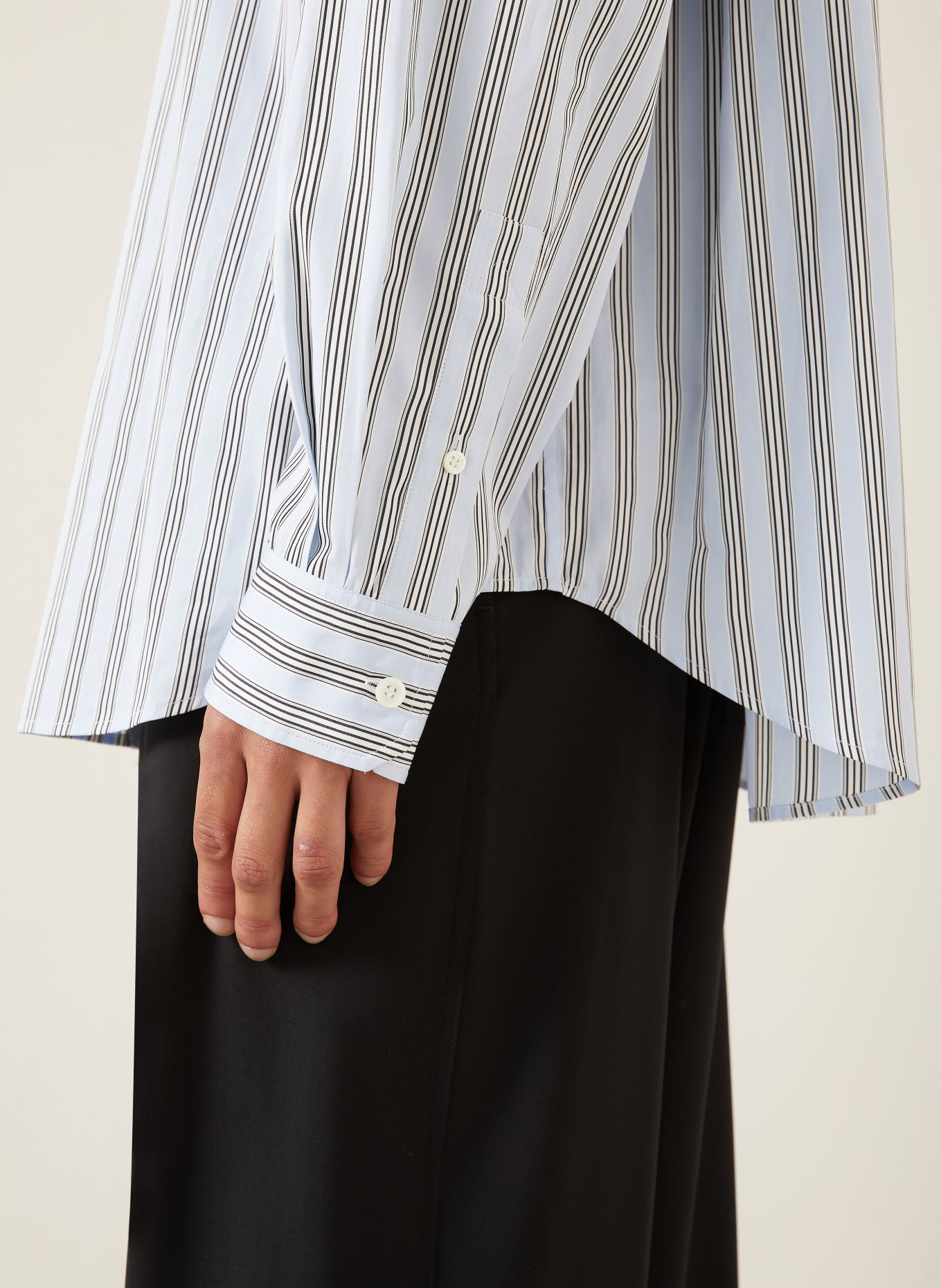 LOEWE Comfort Fit Shirt: LIGHT BLUE / WHITE / BLACK