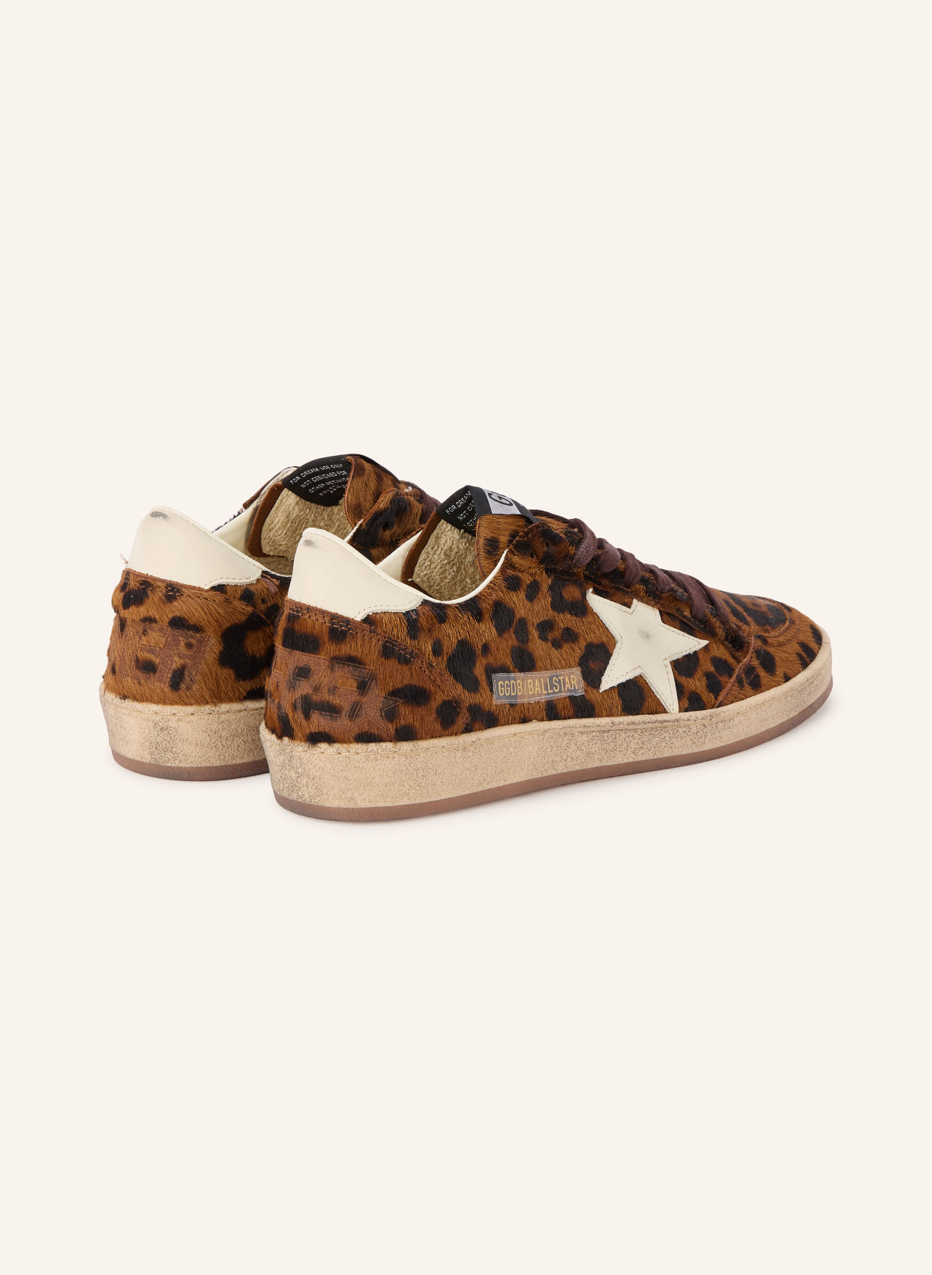 GOLDEN GOOSE Sneaker BALL STAR: BRAUN / DUNKELBRAUN / CREME