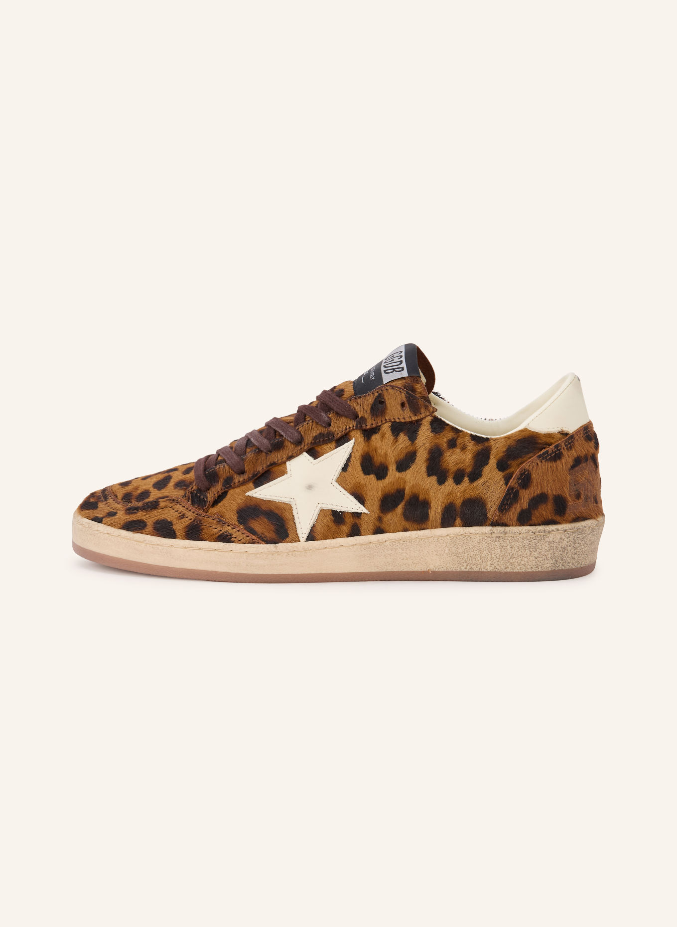 GOLDEN GOOSE Sneaker BALL STAR: BRAUN / DUNKELBRAUN / CREME