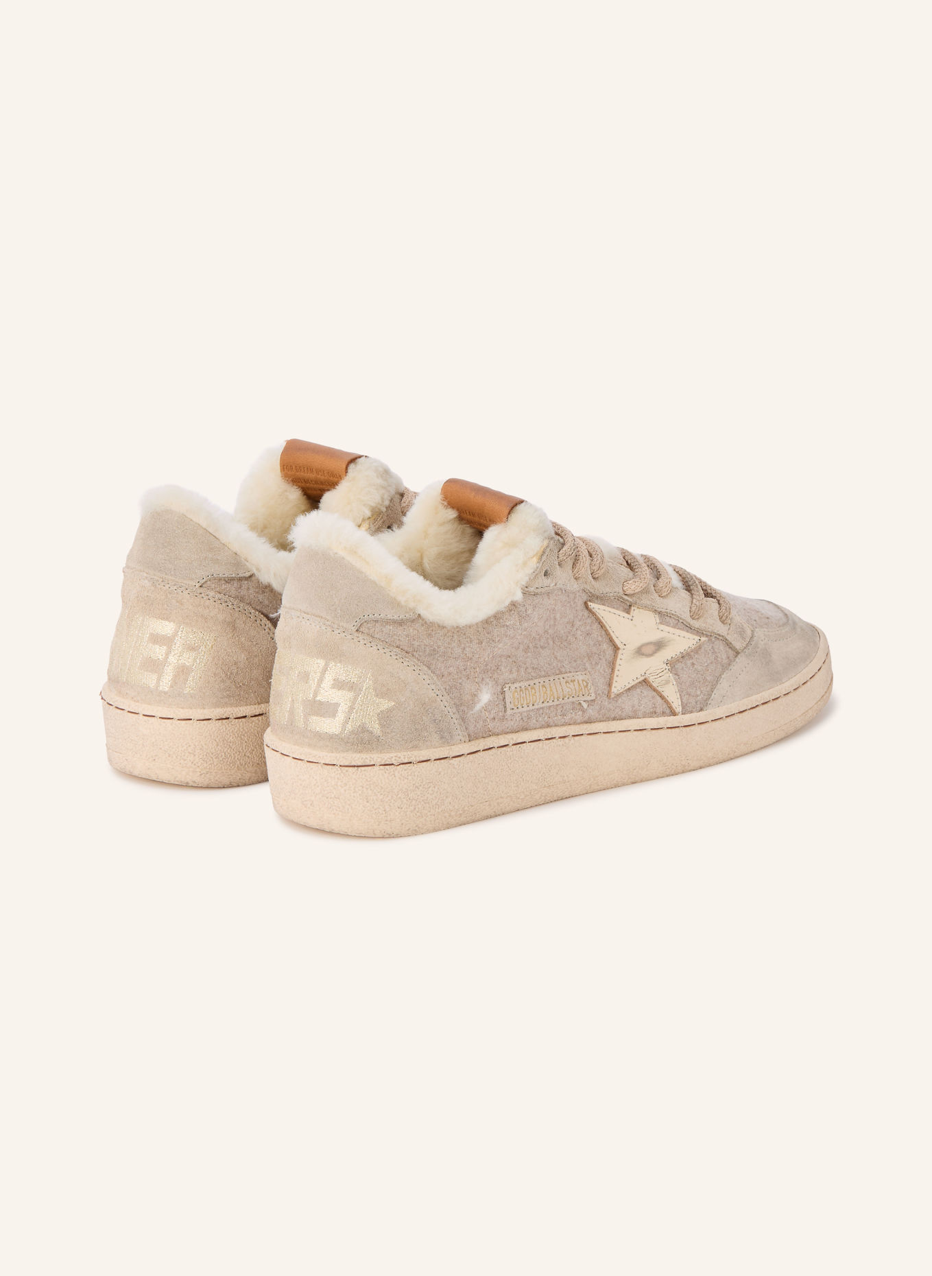 GOLDEN GOOSE Sneaker BALL STAR: BEIGE / GOLD