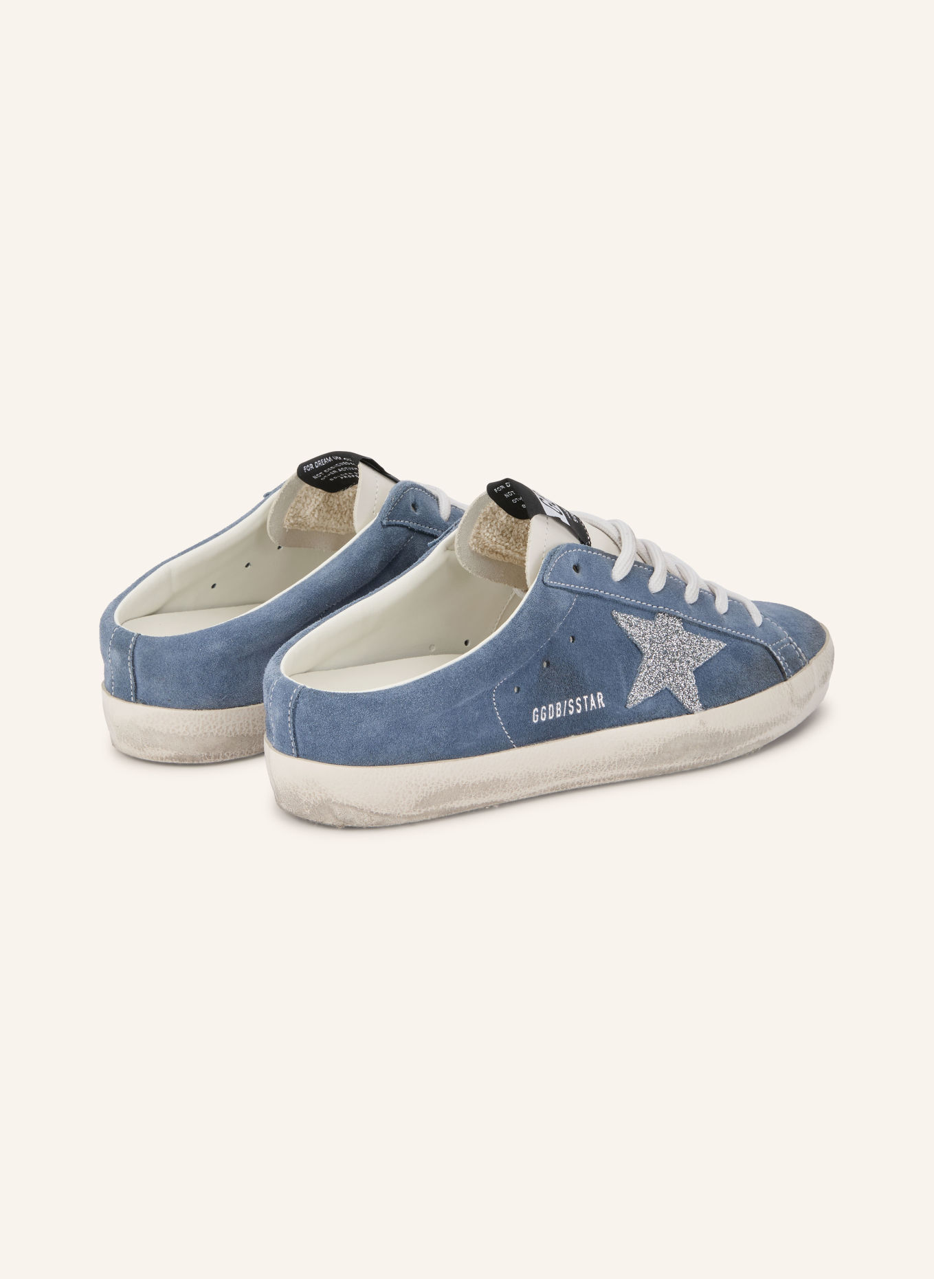 GOLDEN GOOSE Mules SUPER-STAR: BLAUGRAU / WEISS