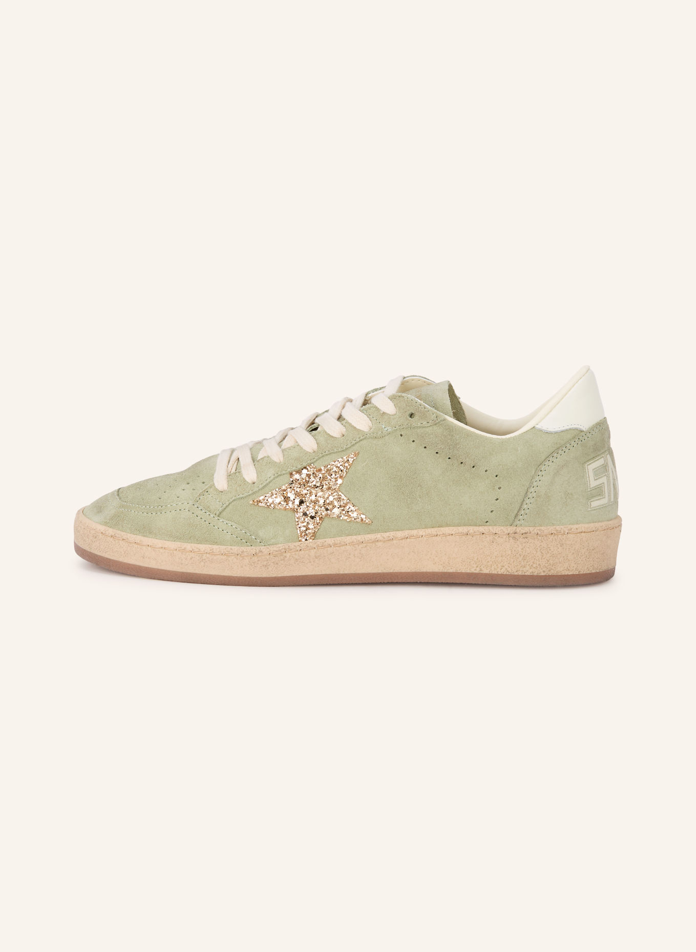 GOLDEN GOOSE Sneaker BALL STAR: HELLGRÜN / GOLD