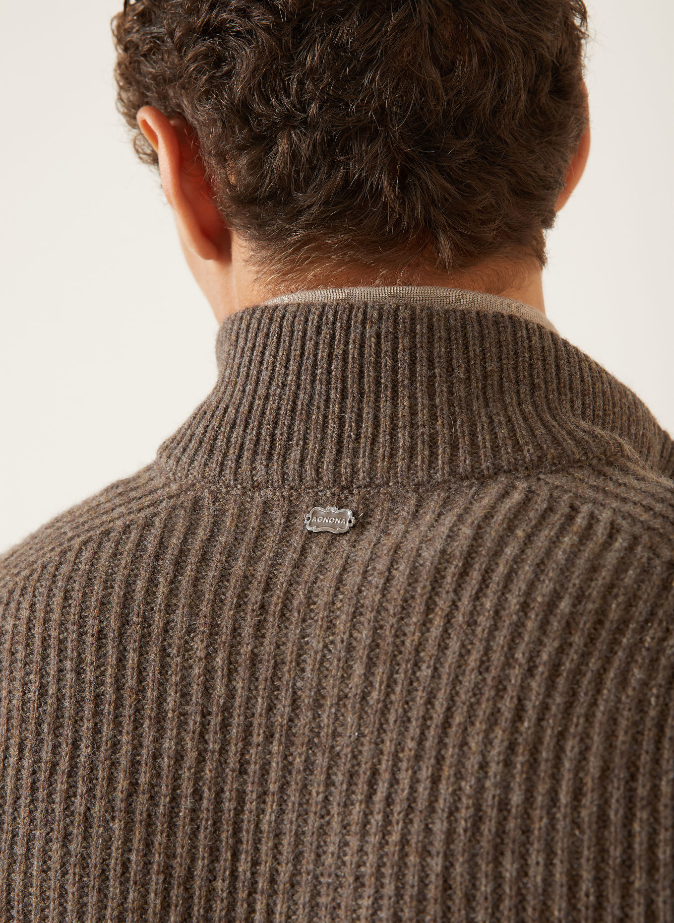 AGNONA Cashmere cardigan: DARK BROWN
