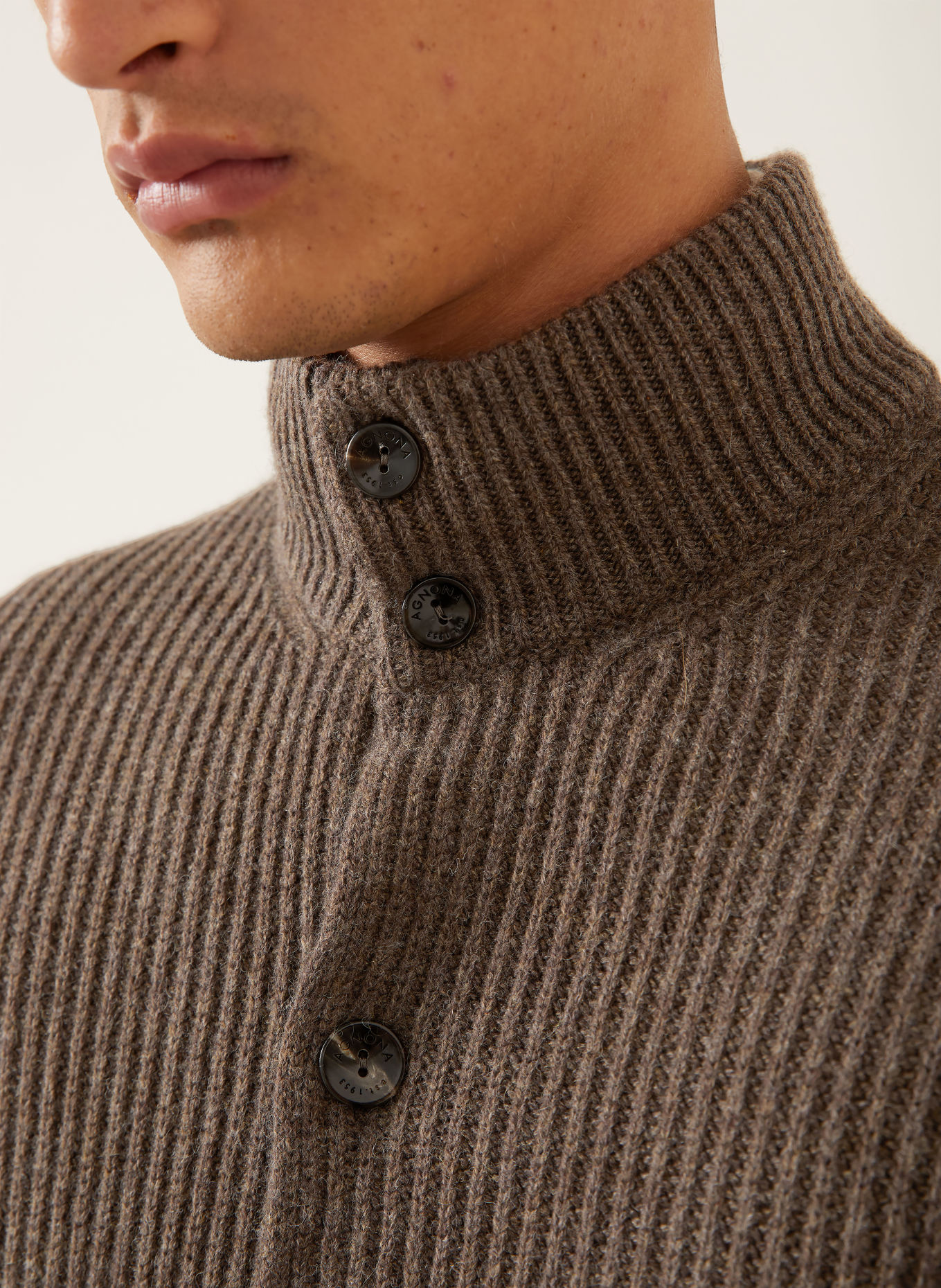 AGNONA Cashmere cardigan: DARK BROWN