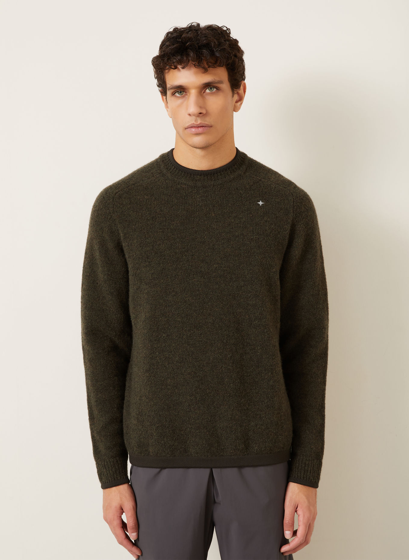 STONE ISLAND Svetr STELLINA: OLIVOVÁ