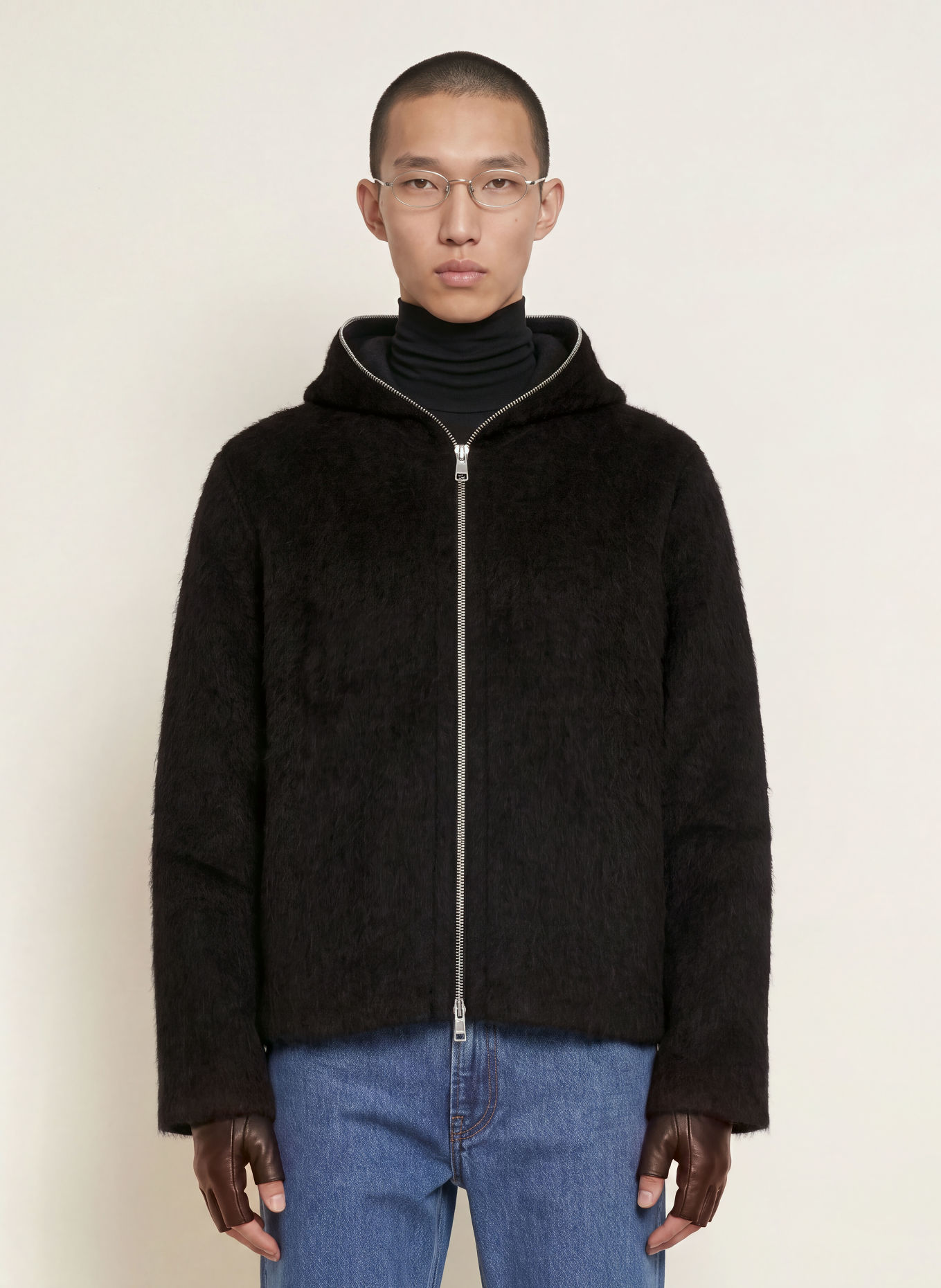 OUR LEGACY Kunstfell-Jacke: SCHWARZ