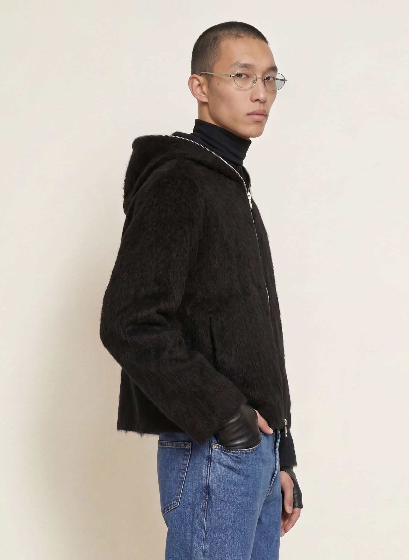 OUR LEGACY Kunstfell-Jacke: SCHWARZ