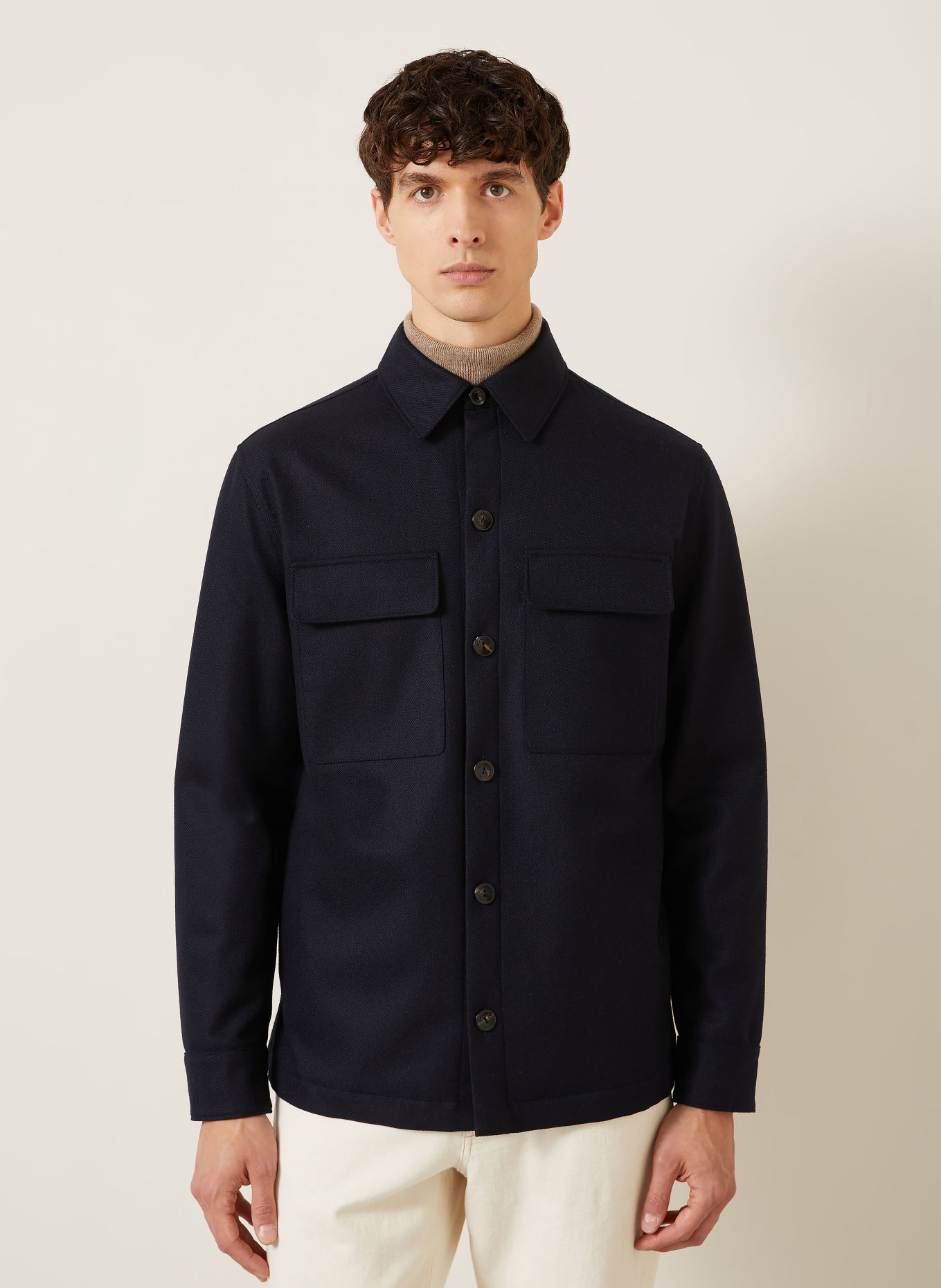 AGNONA Overjacket aus Cashmere: DUNKELBLAU