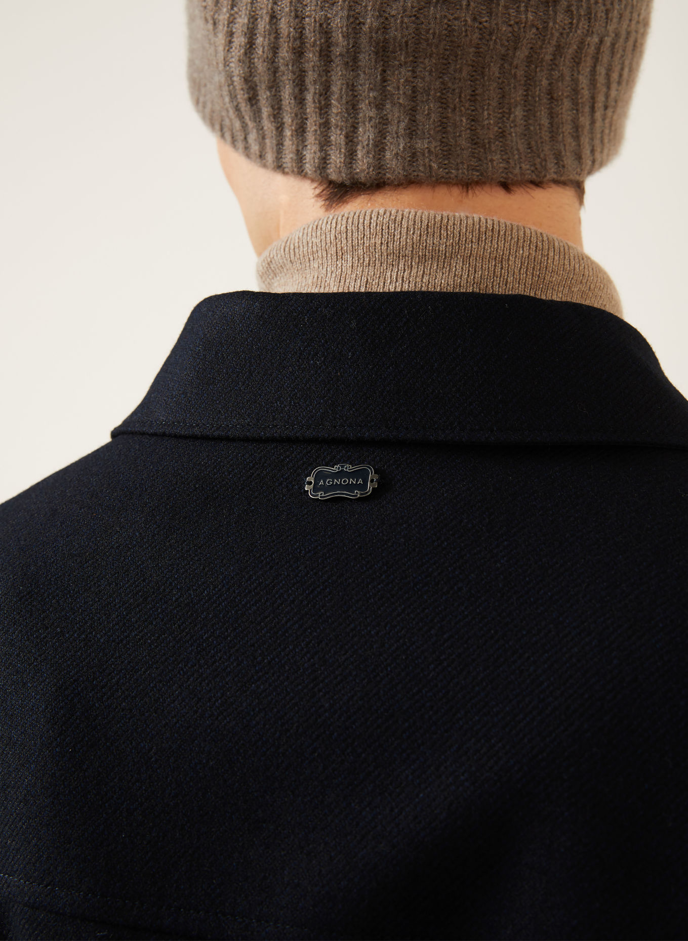AGNONA Overjacket aus Cashmere: DUNKELBLAU