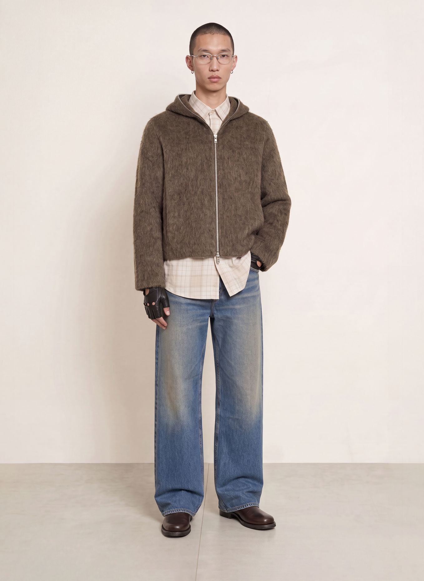 OUR LEGACY Faux Fur Jacket: GRAY