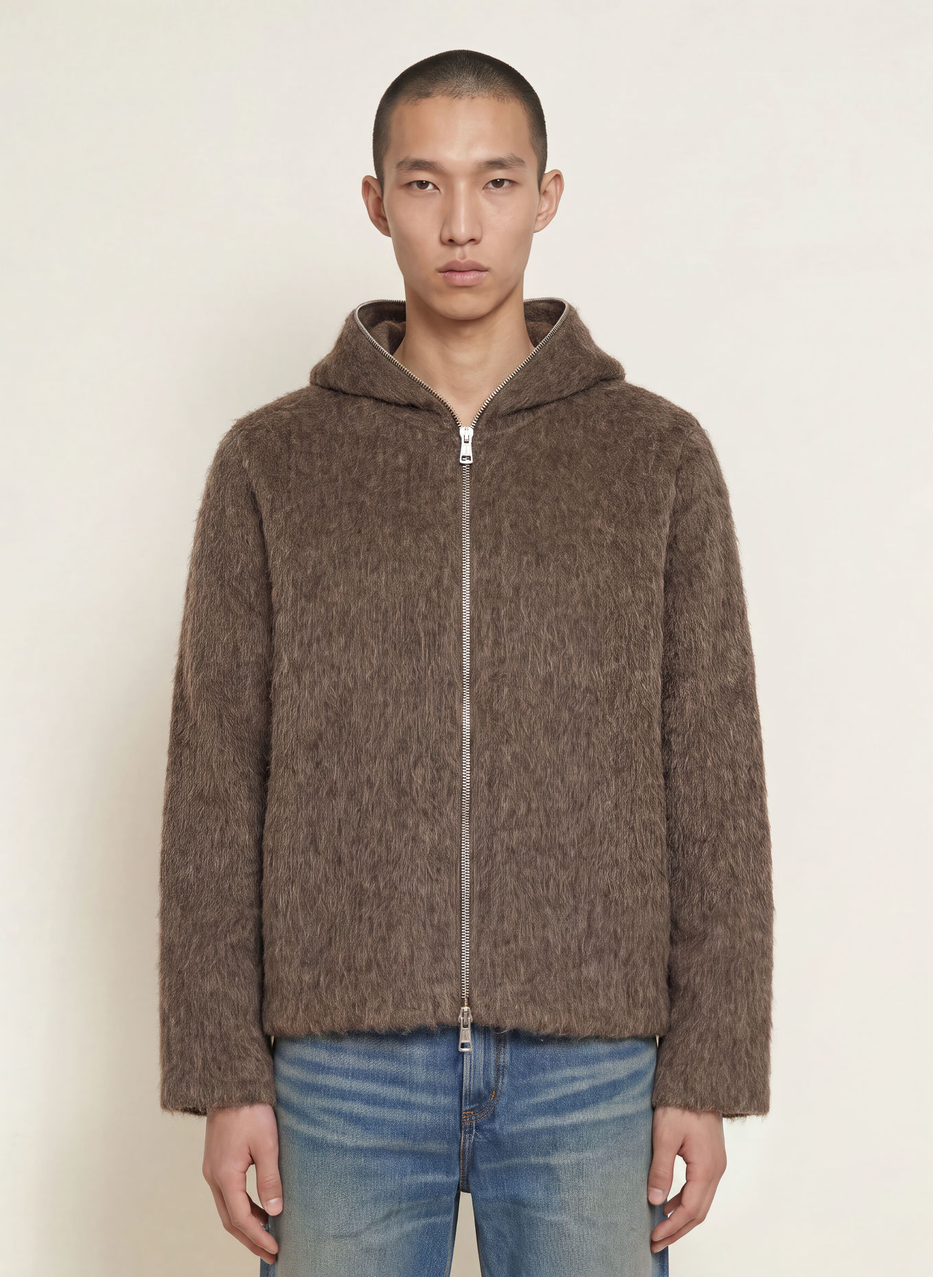 OUR LEGACY Faux Fur Jacket: GRAY