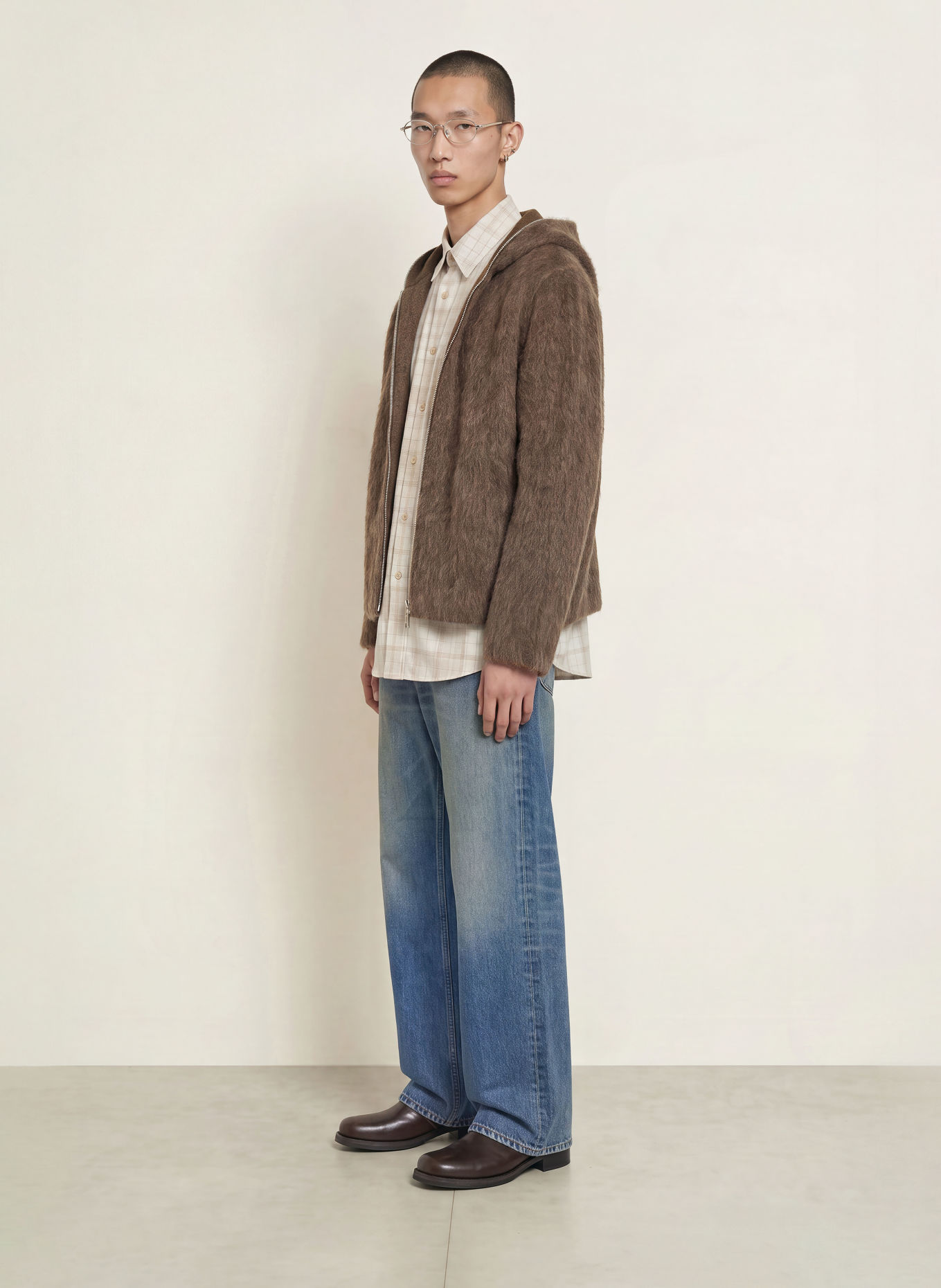 OUR LEGACY Faux Fur Jacket: GRAY