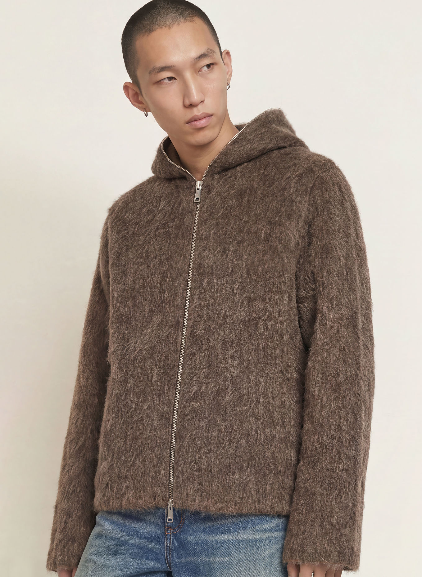 OUR LEGACY Faux Fur Jacket: GRAY