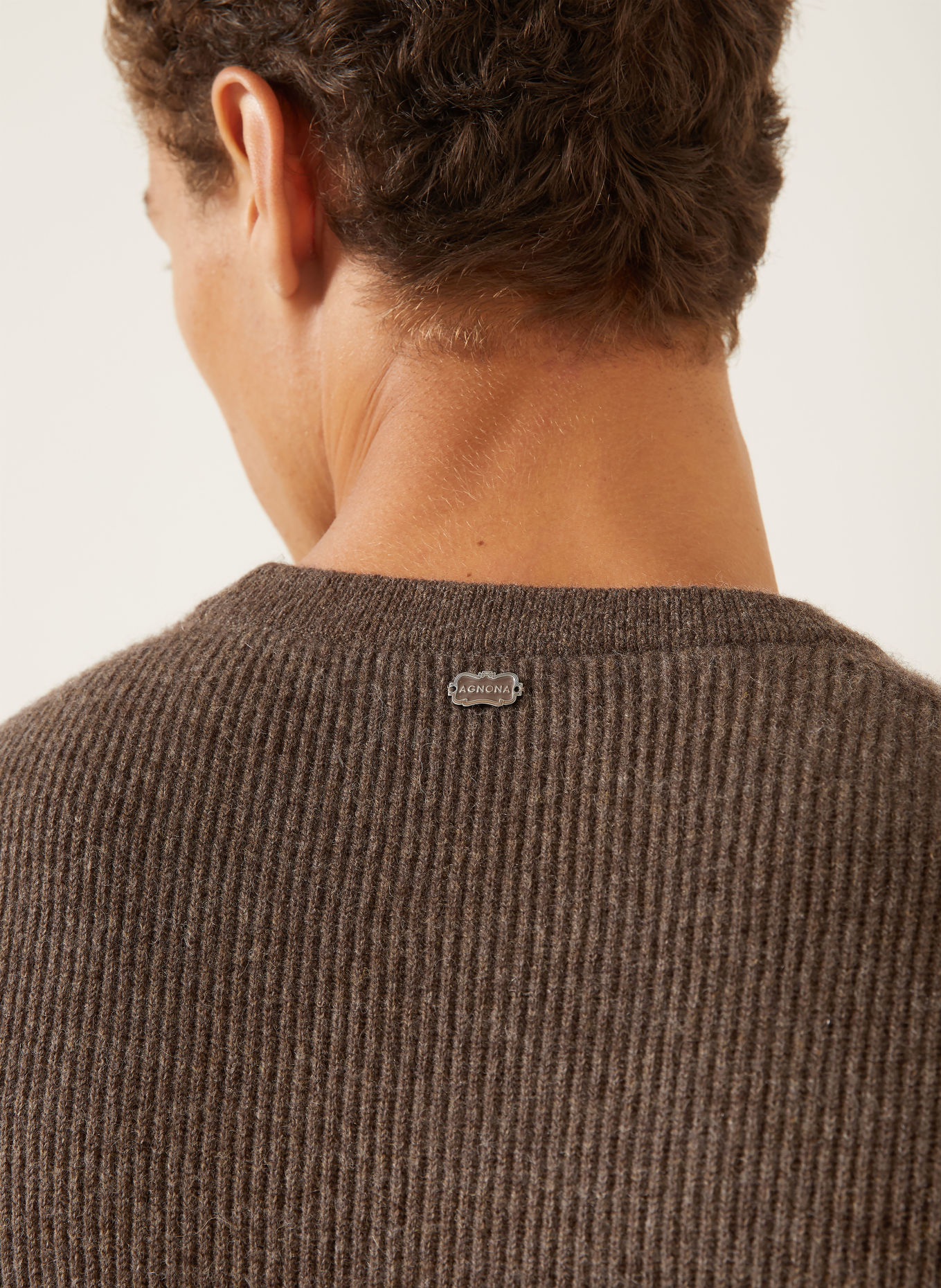 AGNONA Cashmere-Pullover: TAUPE