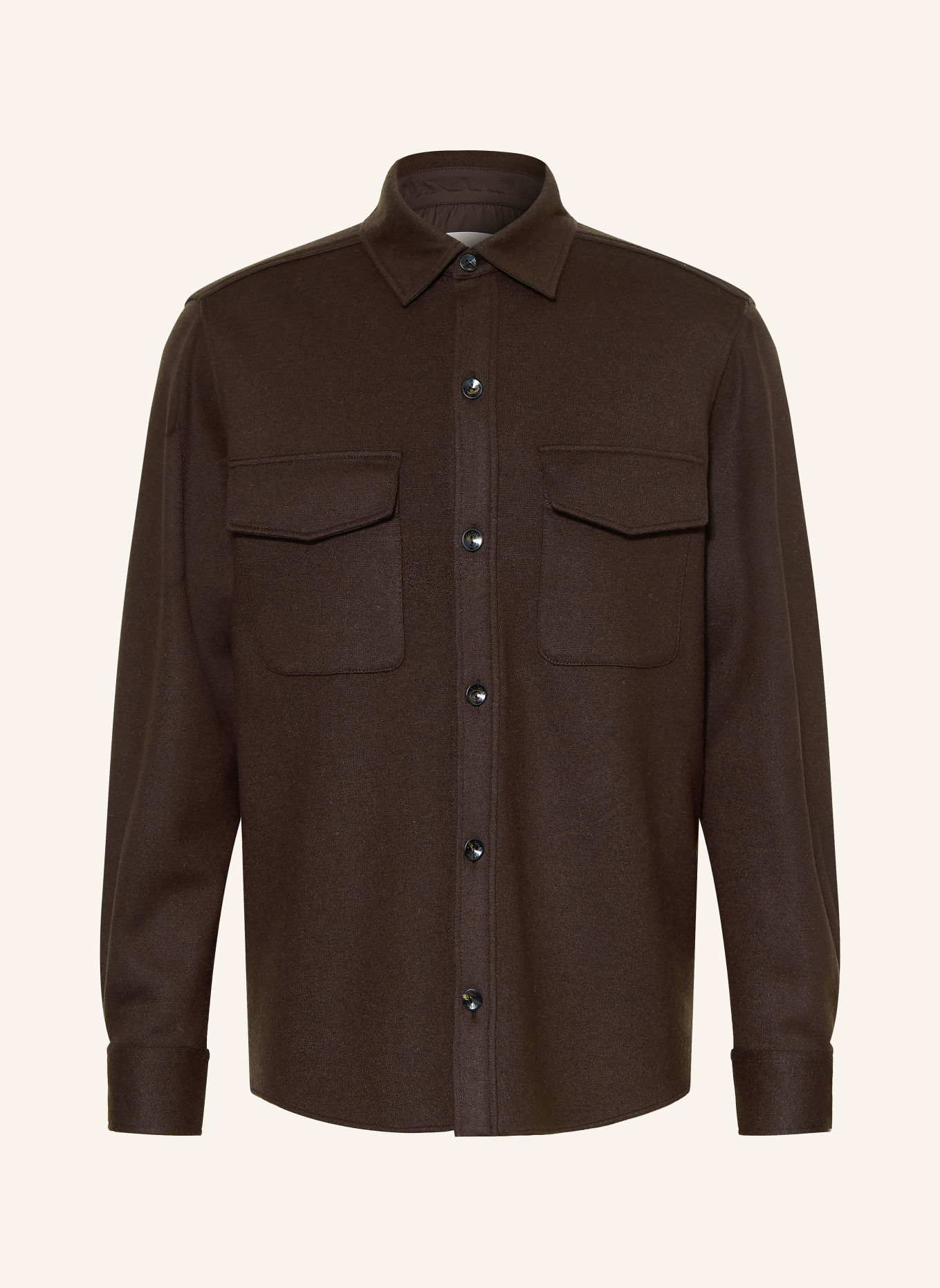 AGNONA Overjacket mit Cashmere: DUNKELBRAUN