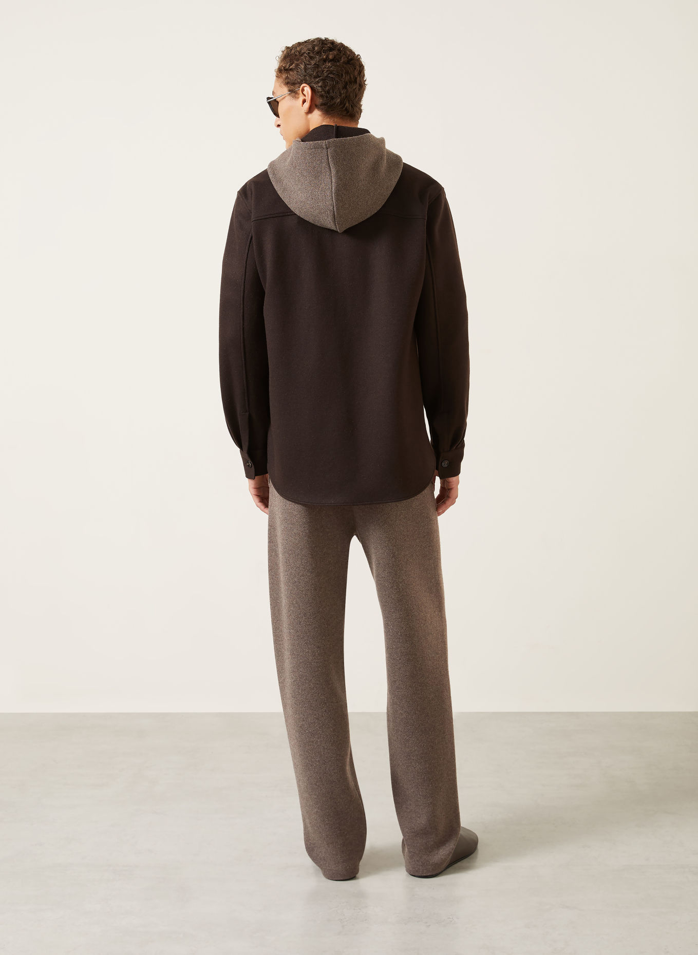 AGNONA Overjacket mit Cashmere: DUNKELBRAUN