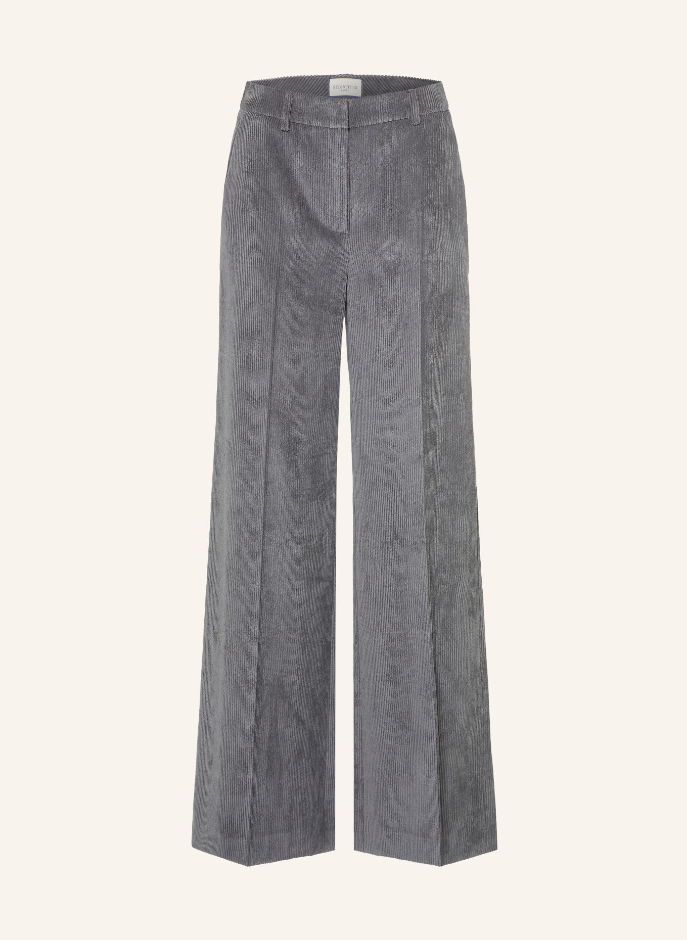 SEDUCTIVE Pantaloni Marlene SHILOH din velur: GRI ÎNCHIS