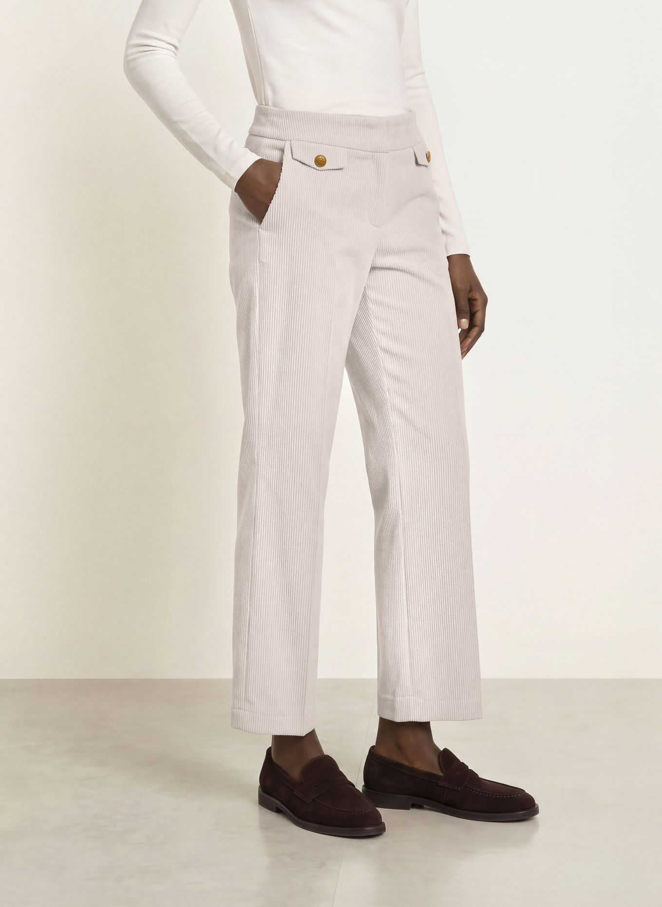 SEDUCTIVE Cordbroek ALARA: CRÈME