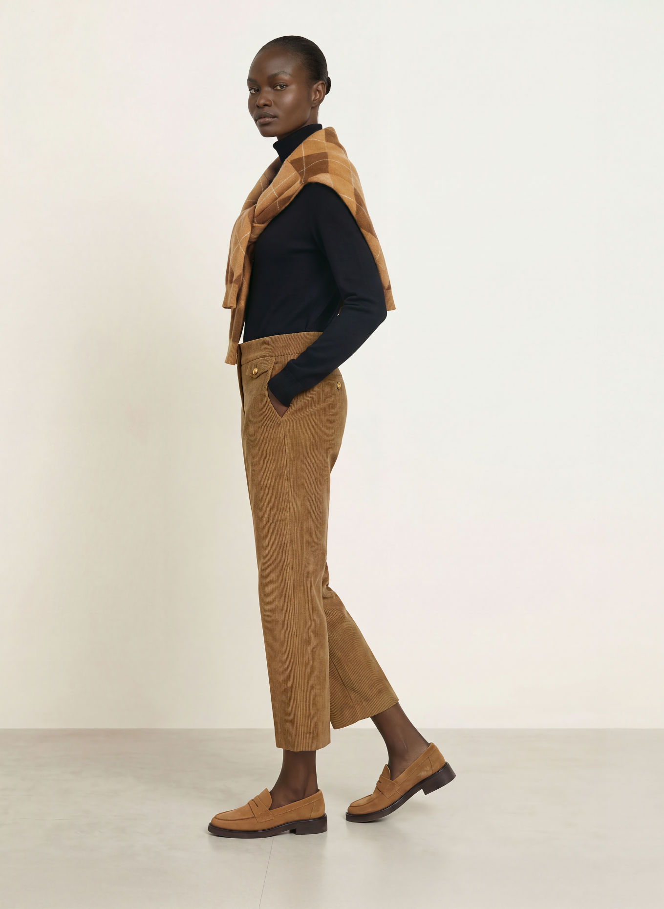 SEDUCTIVE Cordbroek ALARA: COGNAC