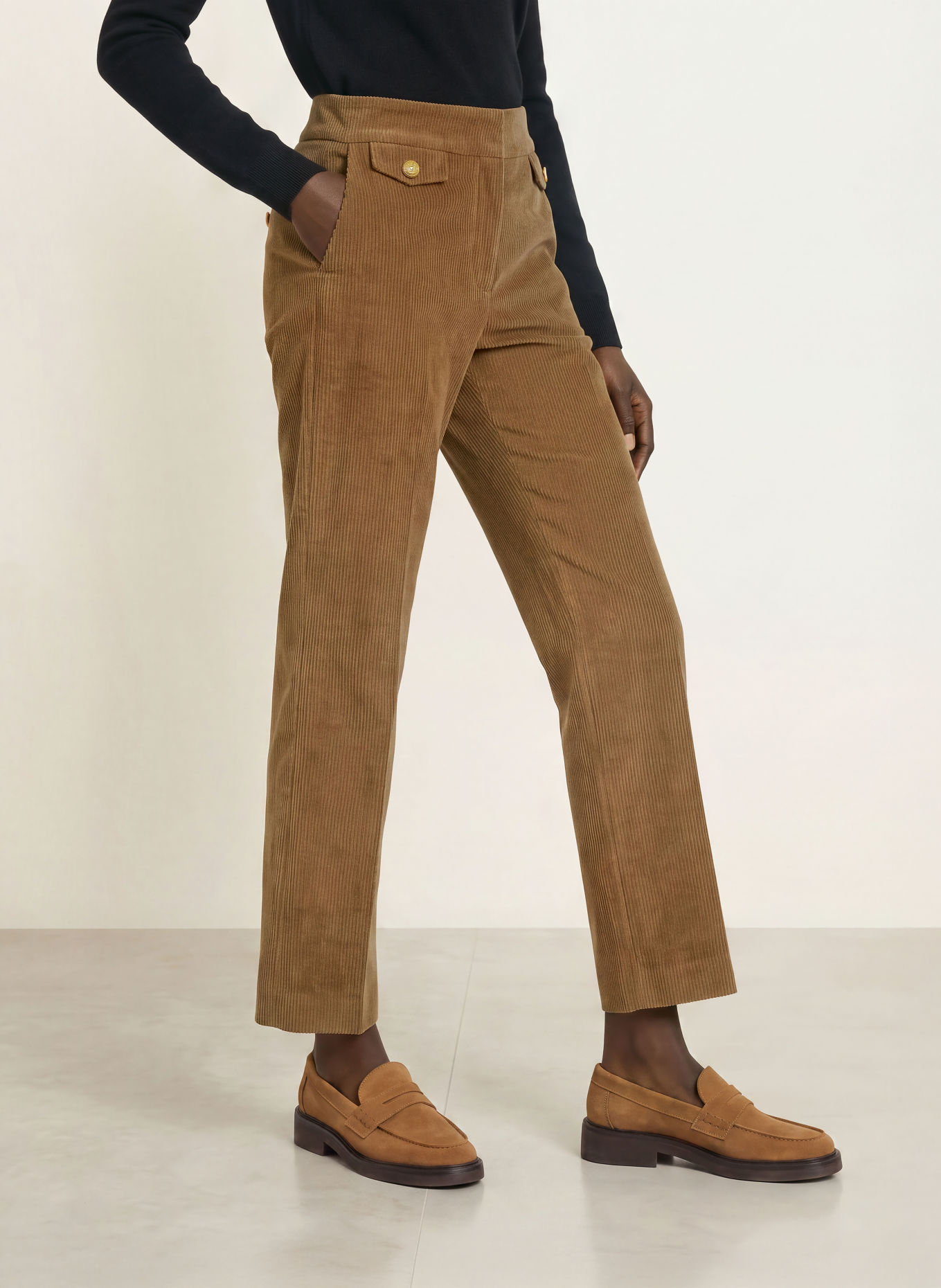 SEDUCTIVE Cordbroek ALARA: COGNAC