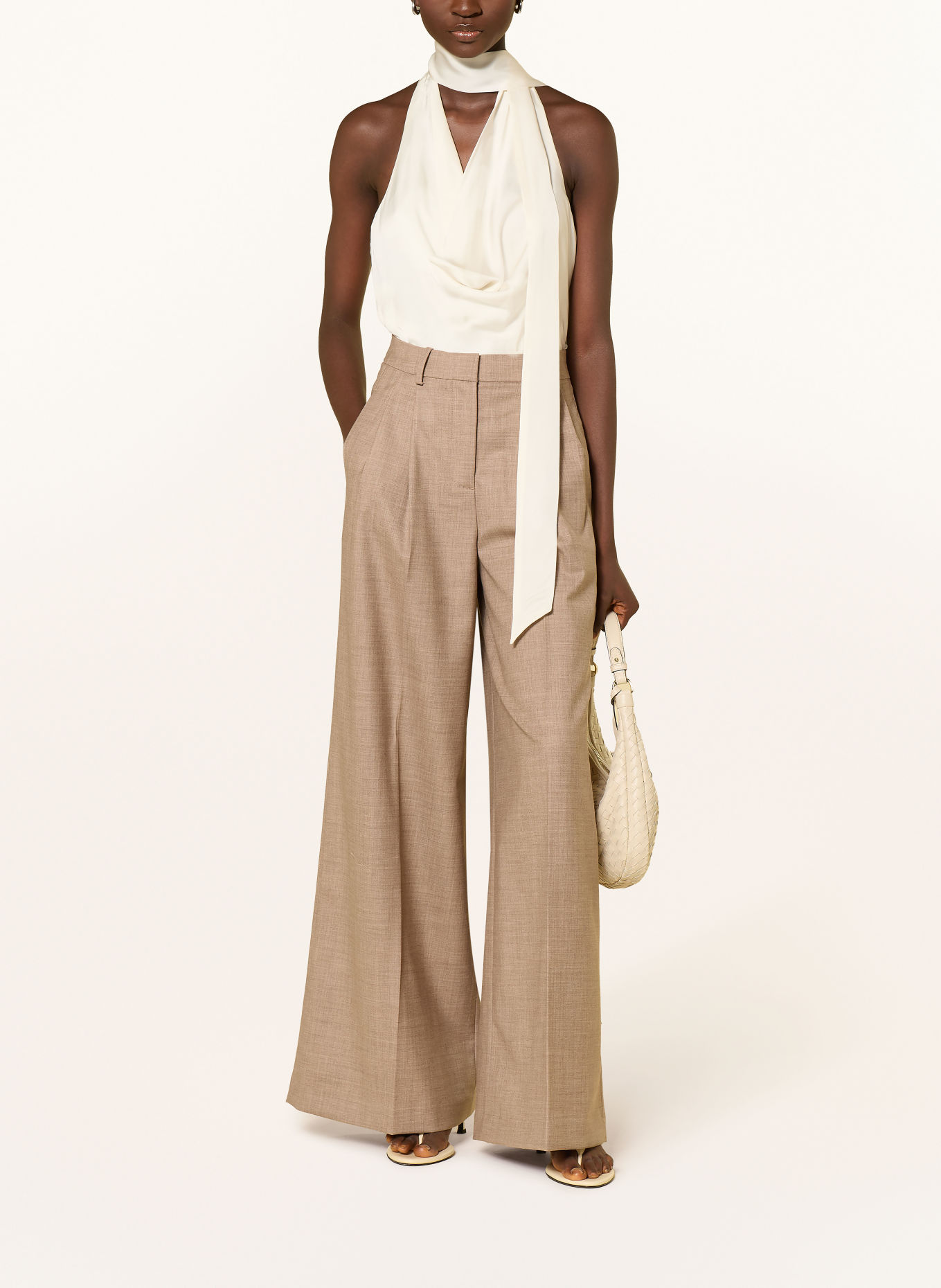 GUESS Wide-leg trousers: BEIGE