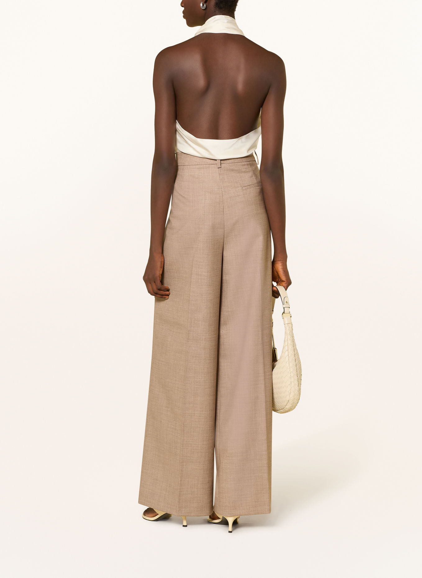 GUESS Wide-leg trousers: BEIGE