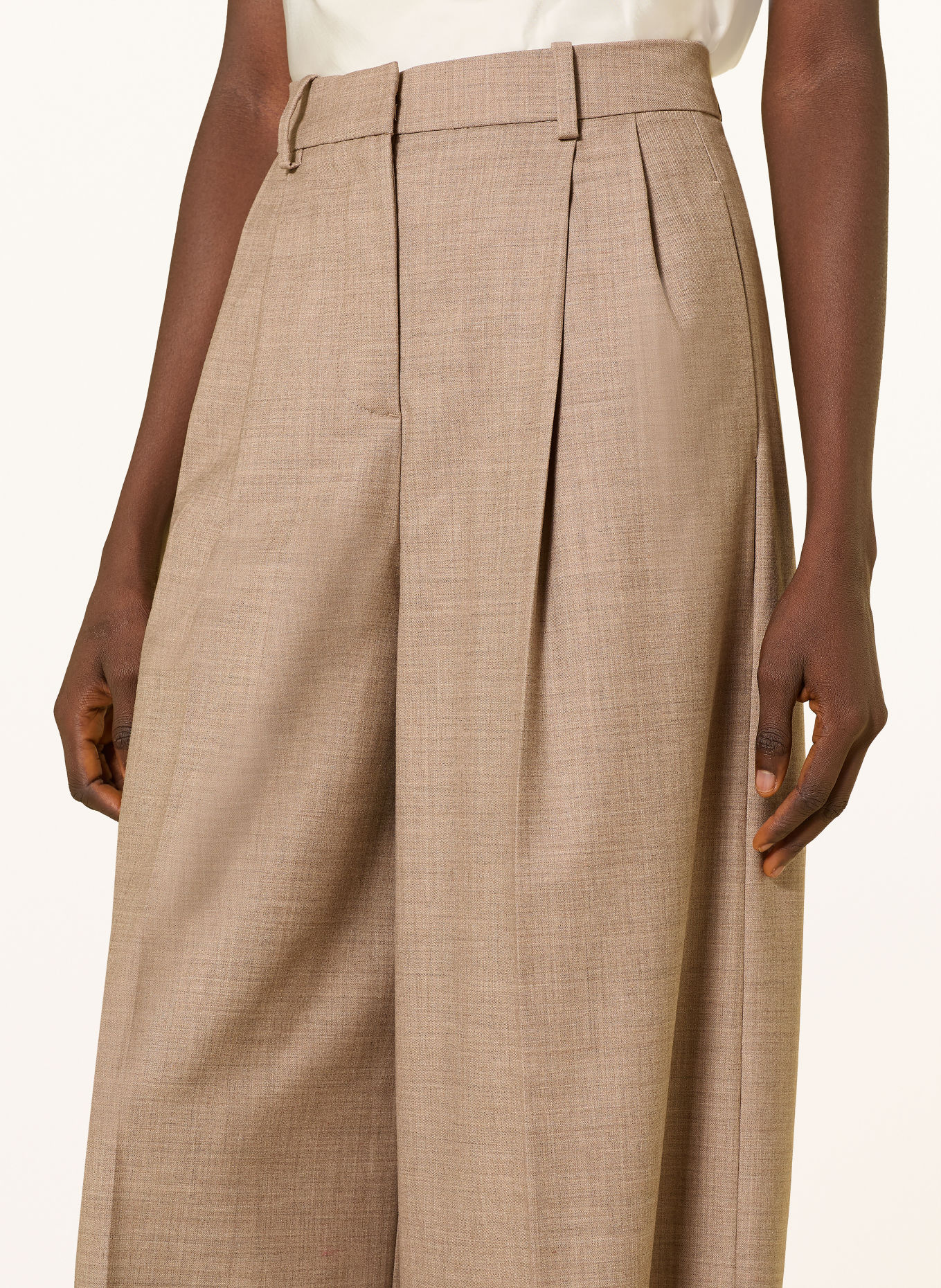 GUESS Wide-leg trousers: BEIGE