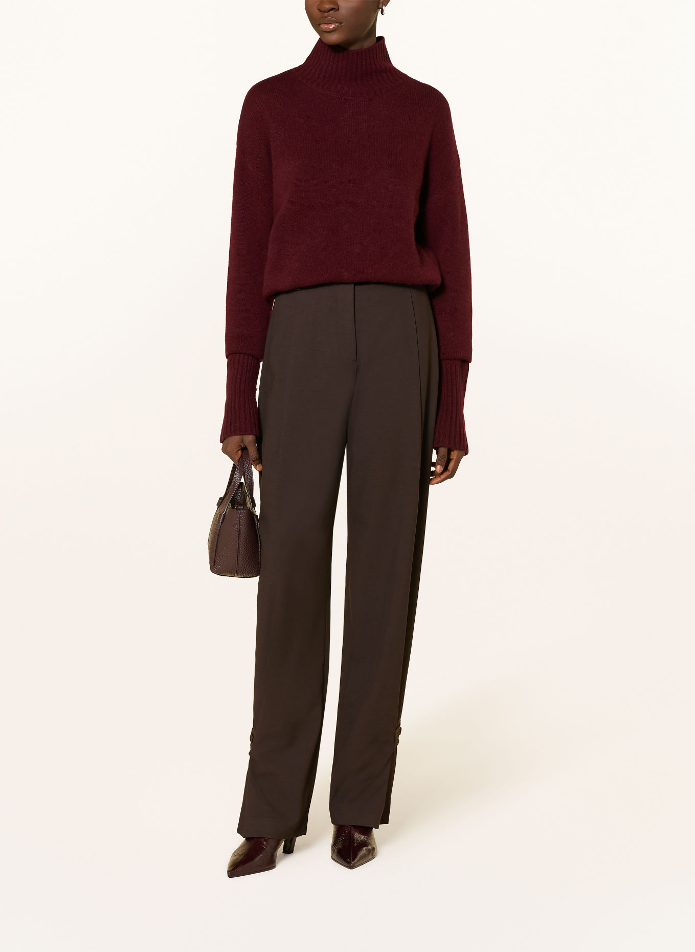 GUESS Knitted bodysuit with cashmere: DARK RED