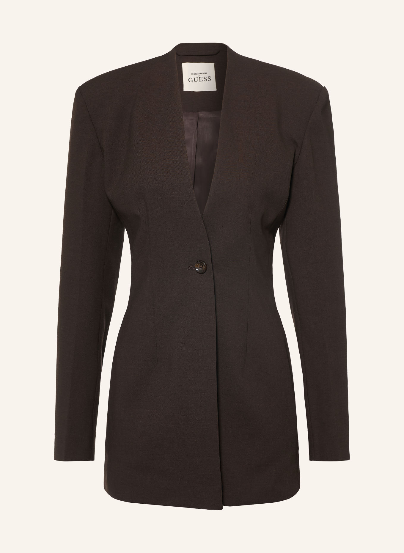 GUESS Long blazer: DARK BROWN