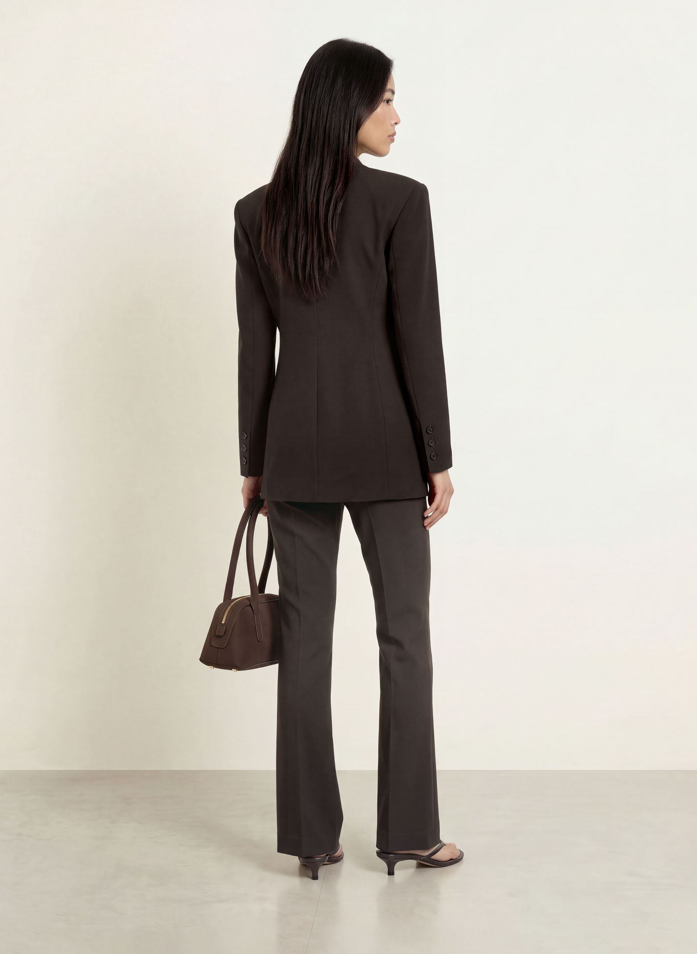 GUESS Long blazer: DARK BROWN