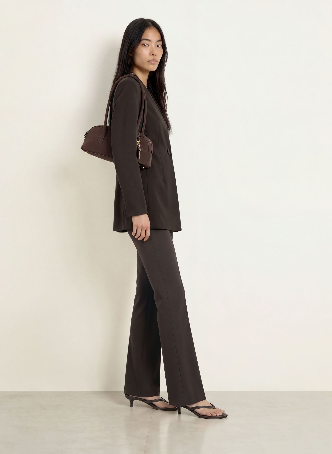 GUESS Long blazer: DARK BROWN