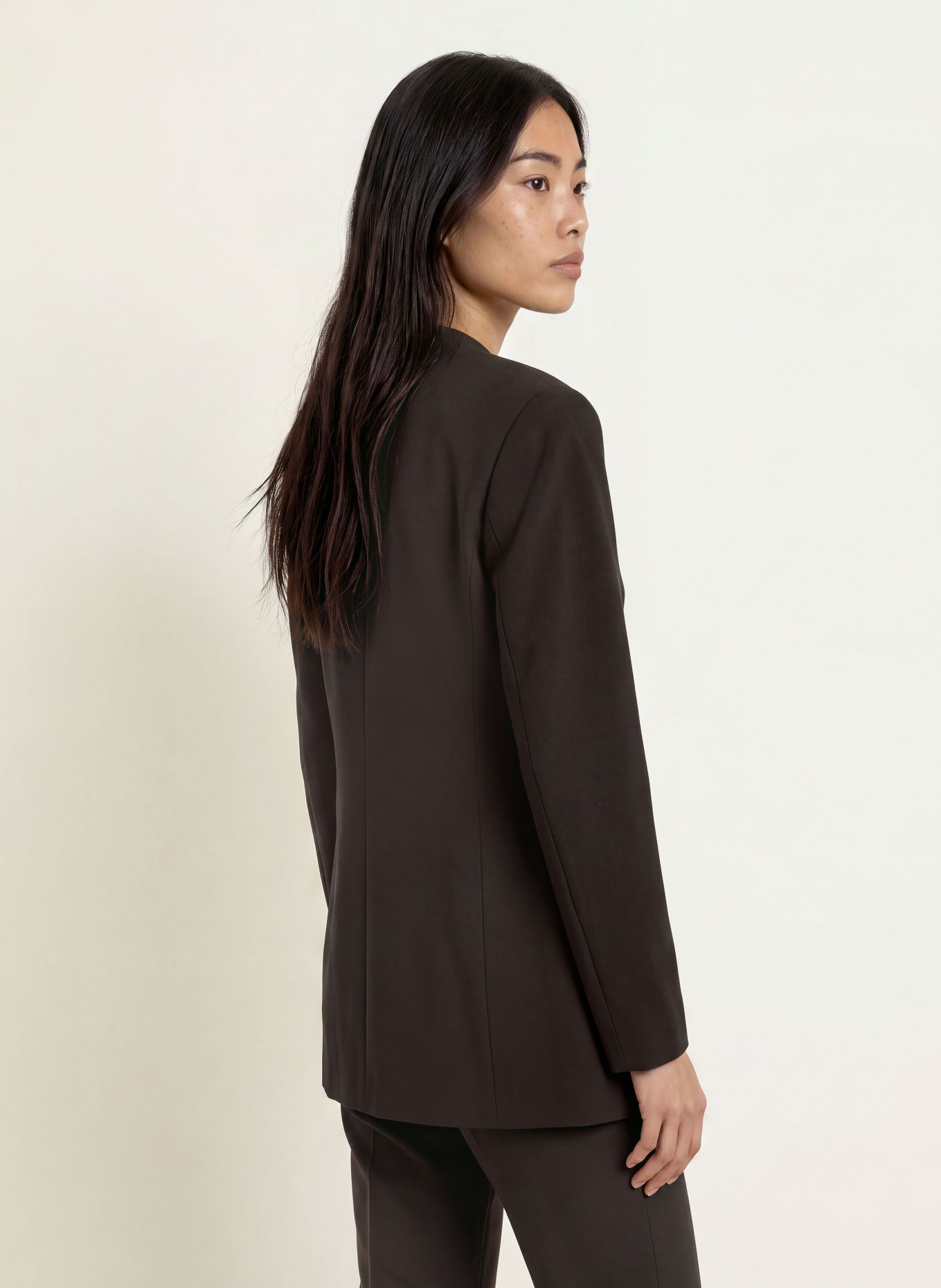 GUESS Long blazer: DARK BROWN