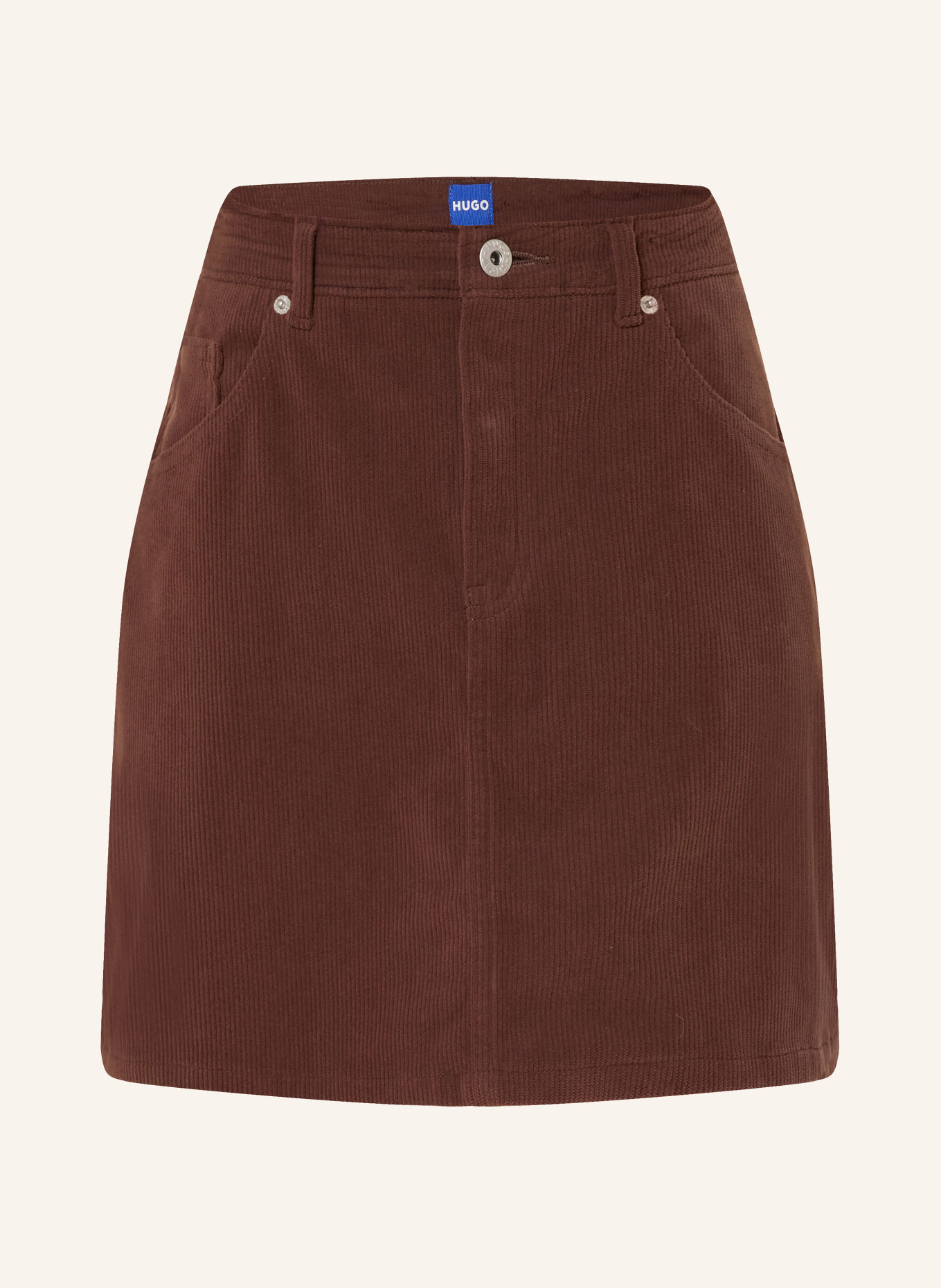 HUGO RAMI Cord Skirt: BROWN