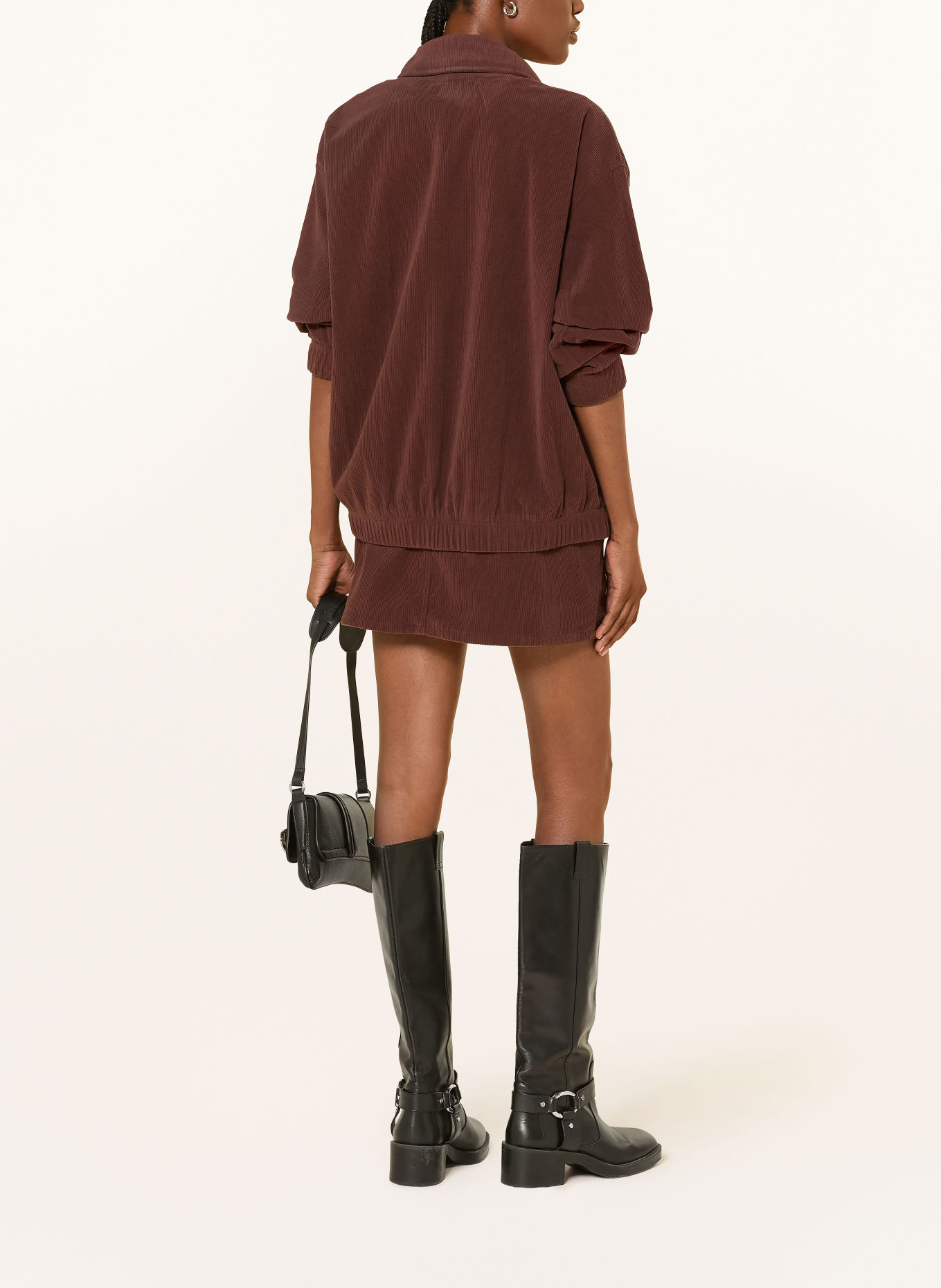 HUGO RAMI Cord Skirt: BROWN