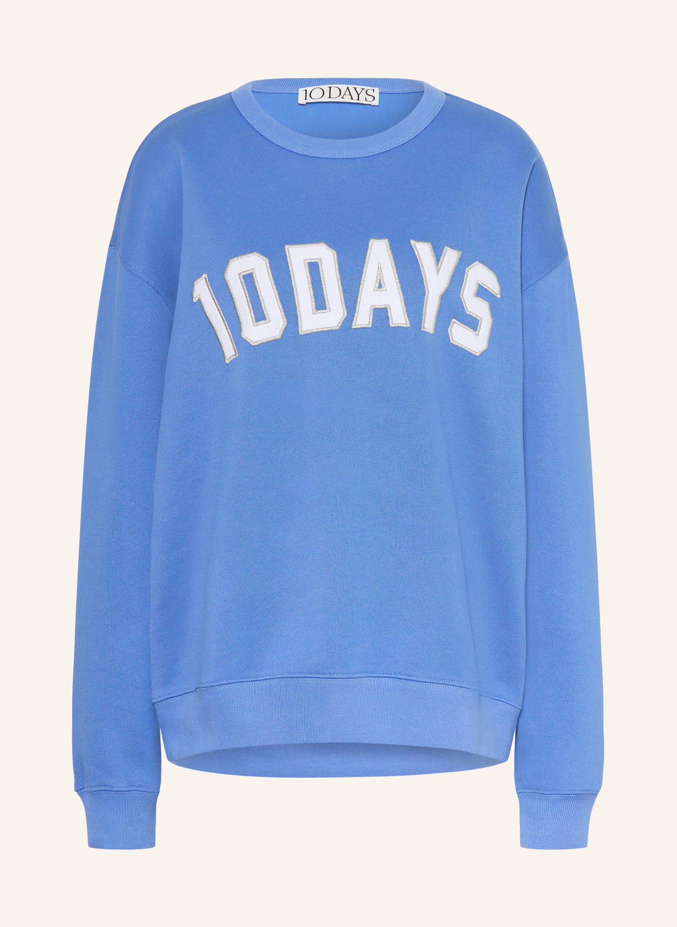 10DAYS Sweatshirt: BLEU / BLANC