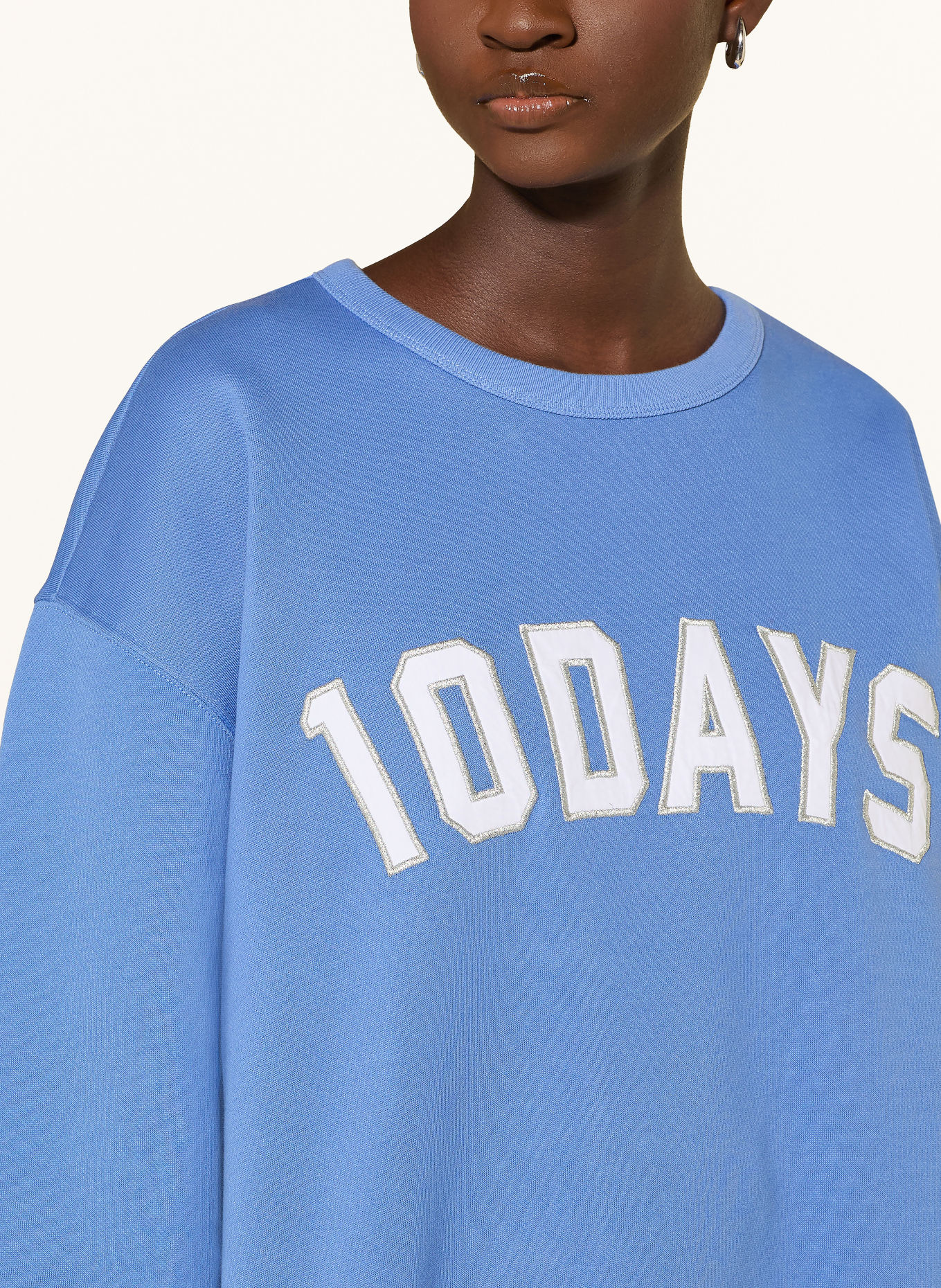 10DAYS Sweatshirt: BLEU / BLANC