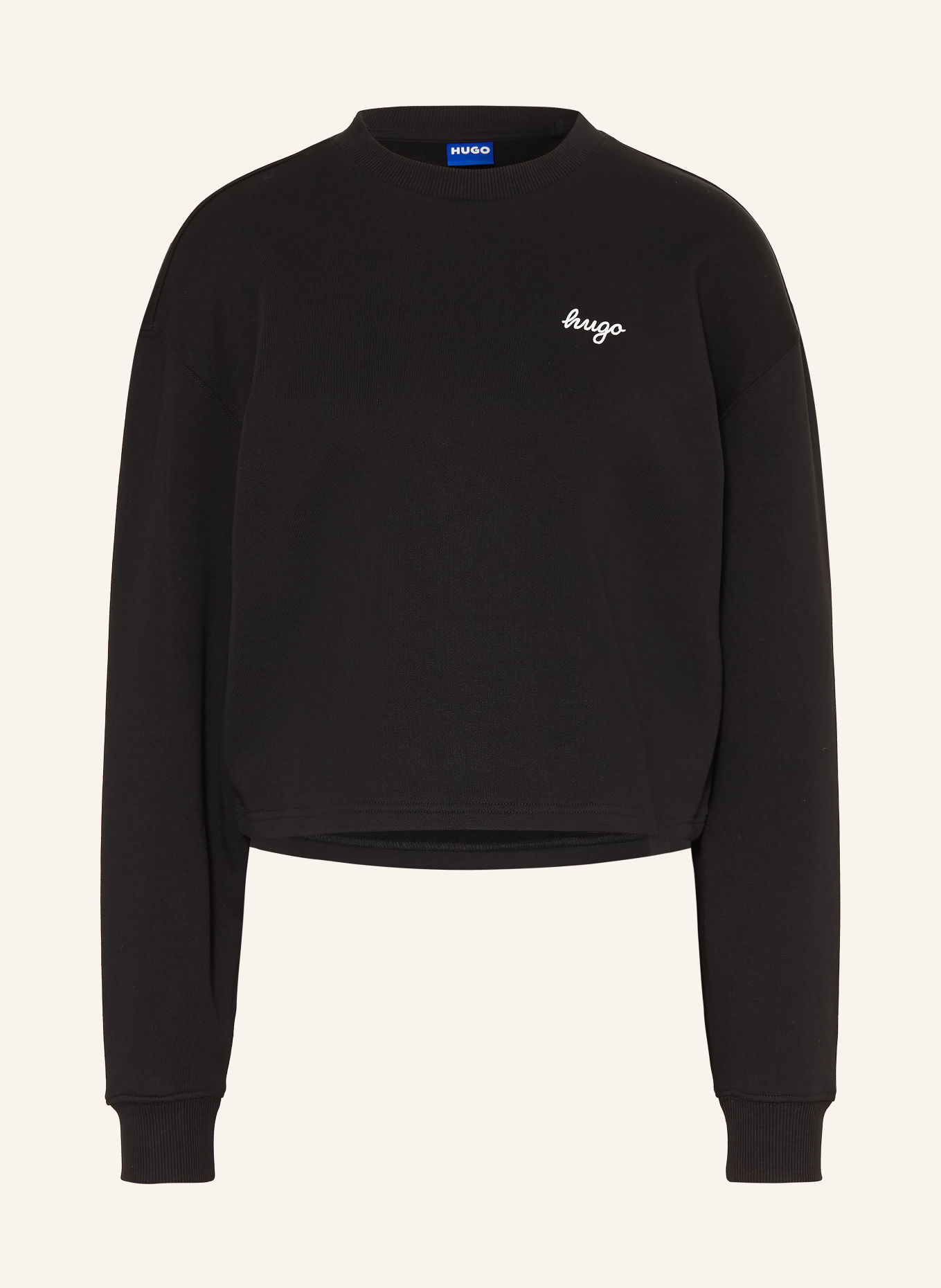 HUGO Sweatshirt DAMASWEE: ZWART / WIT