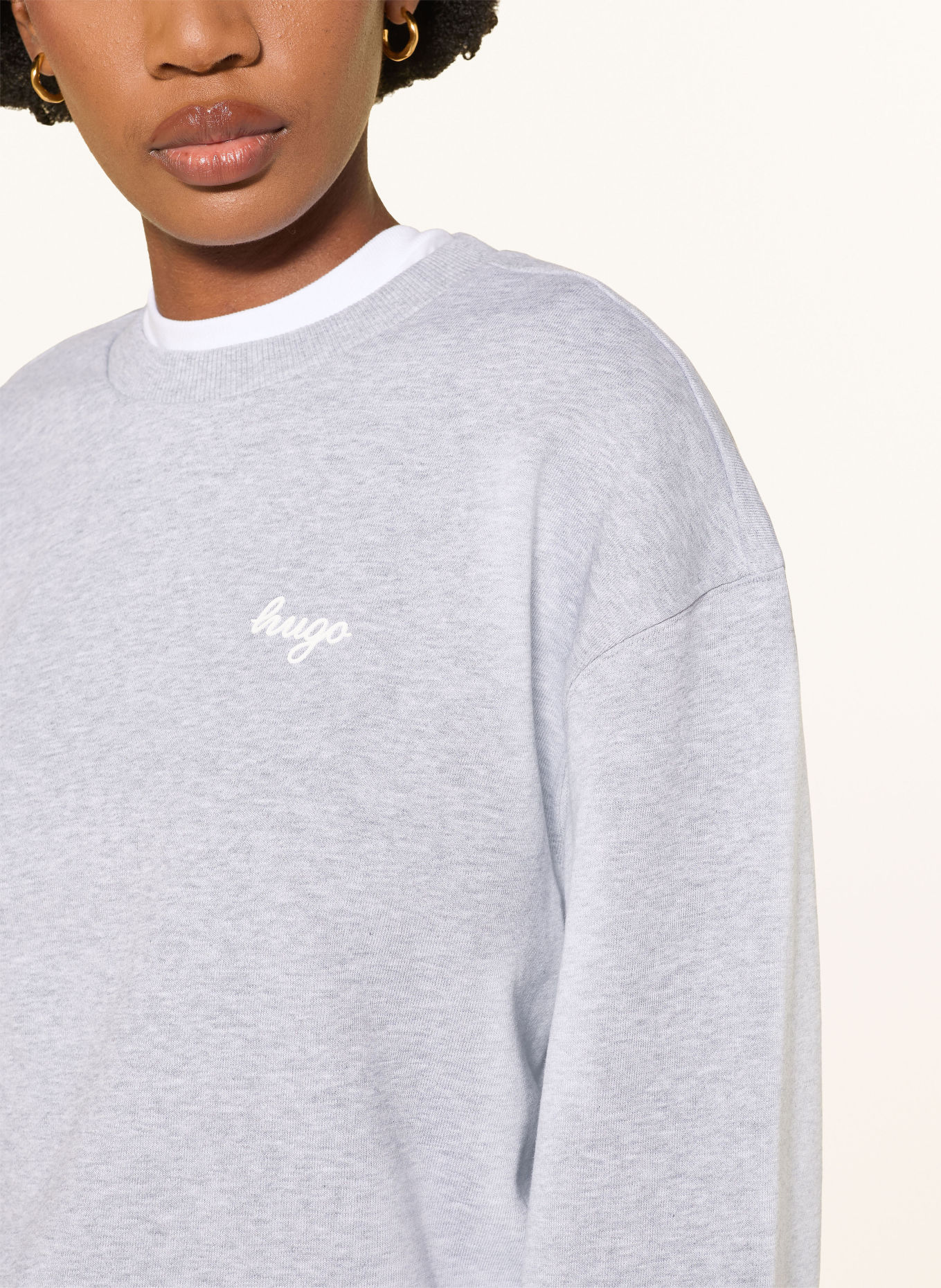 HUGO Sweatshirt DAMASWEE: GRIJS