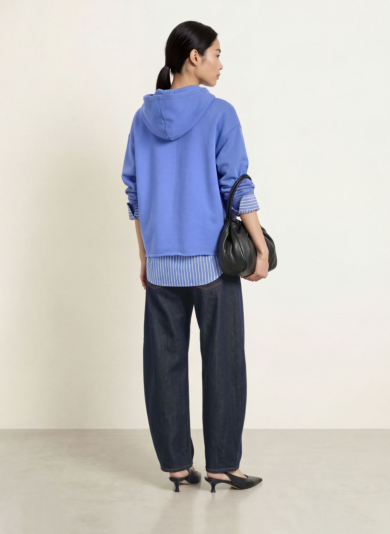 10DAYS Oversized-Sweatjacke: BLAU