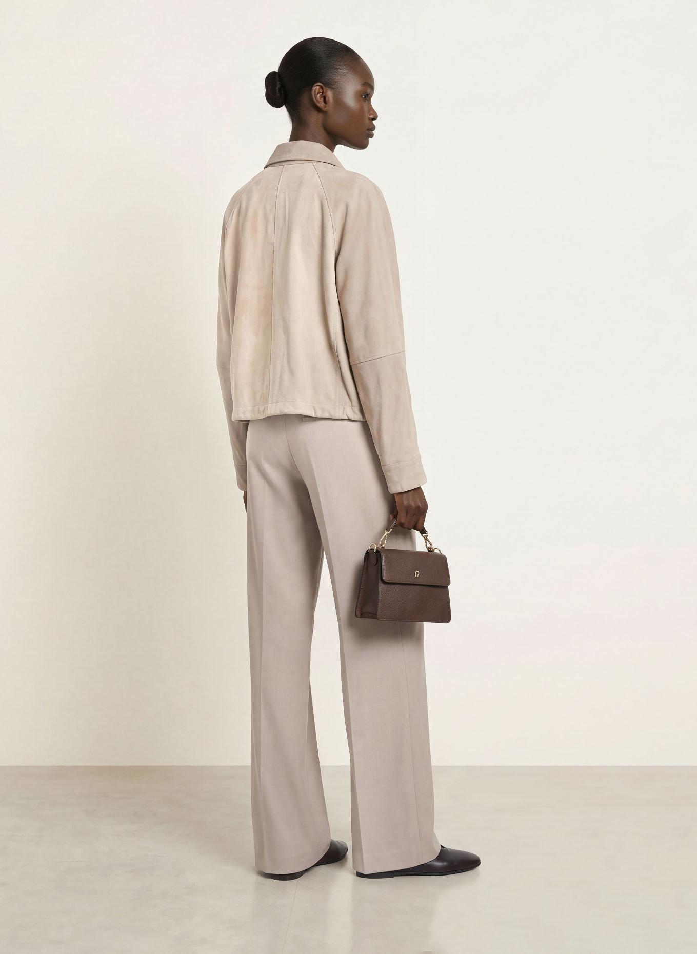 SEDUCTIVE AMALYA Wide-leg trousers: TAUPE