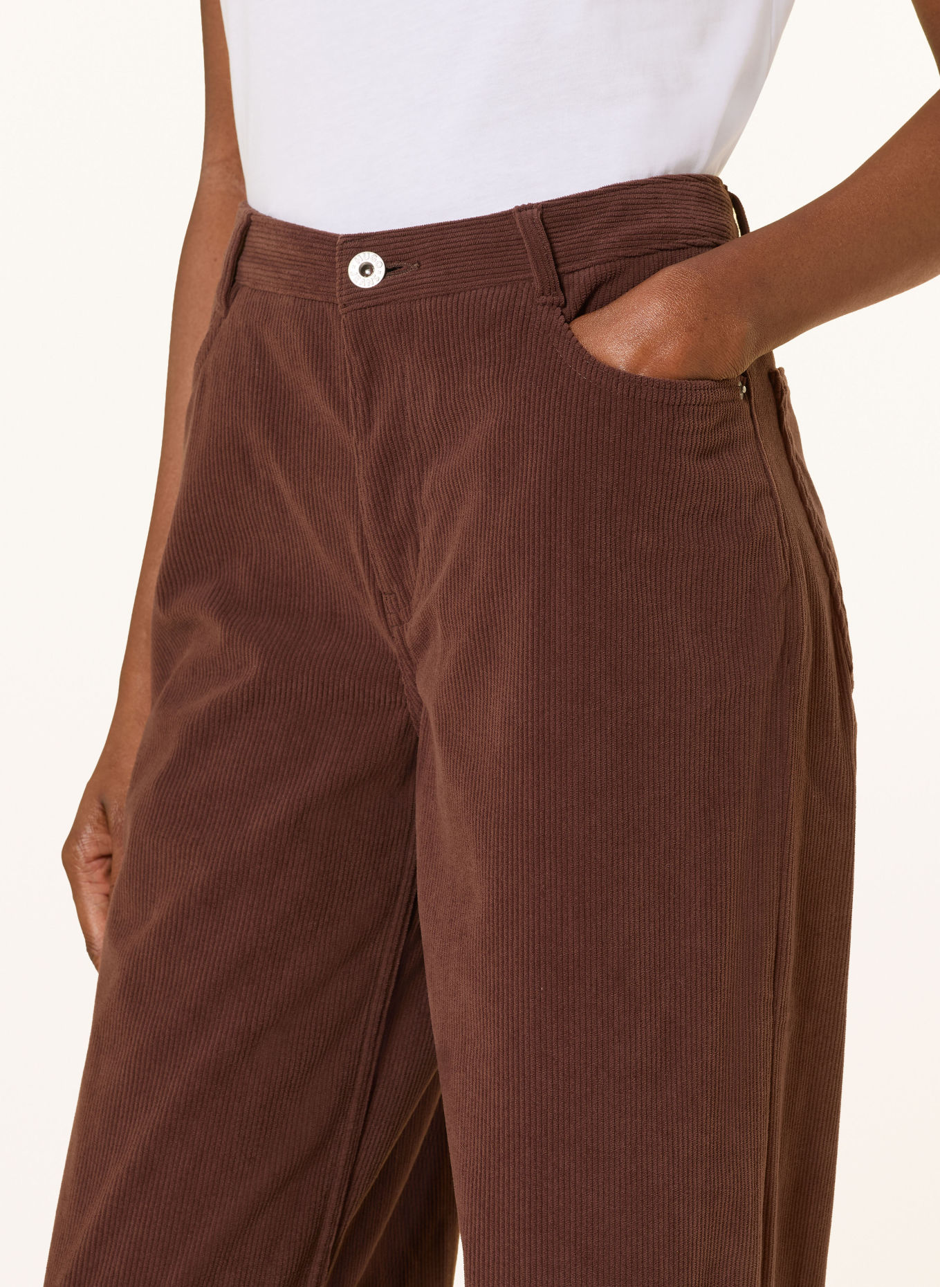 HUGO HIDAMI Cord Pants: BROWN