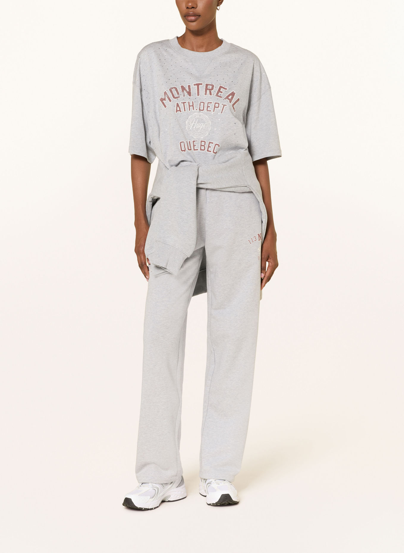 HUGO Sweatpant NENDAL: LICHTGRIJS