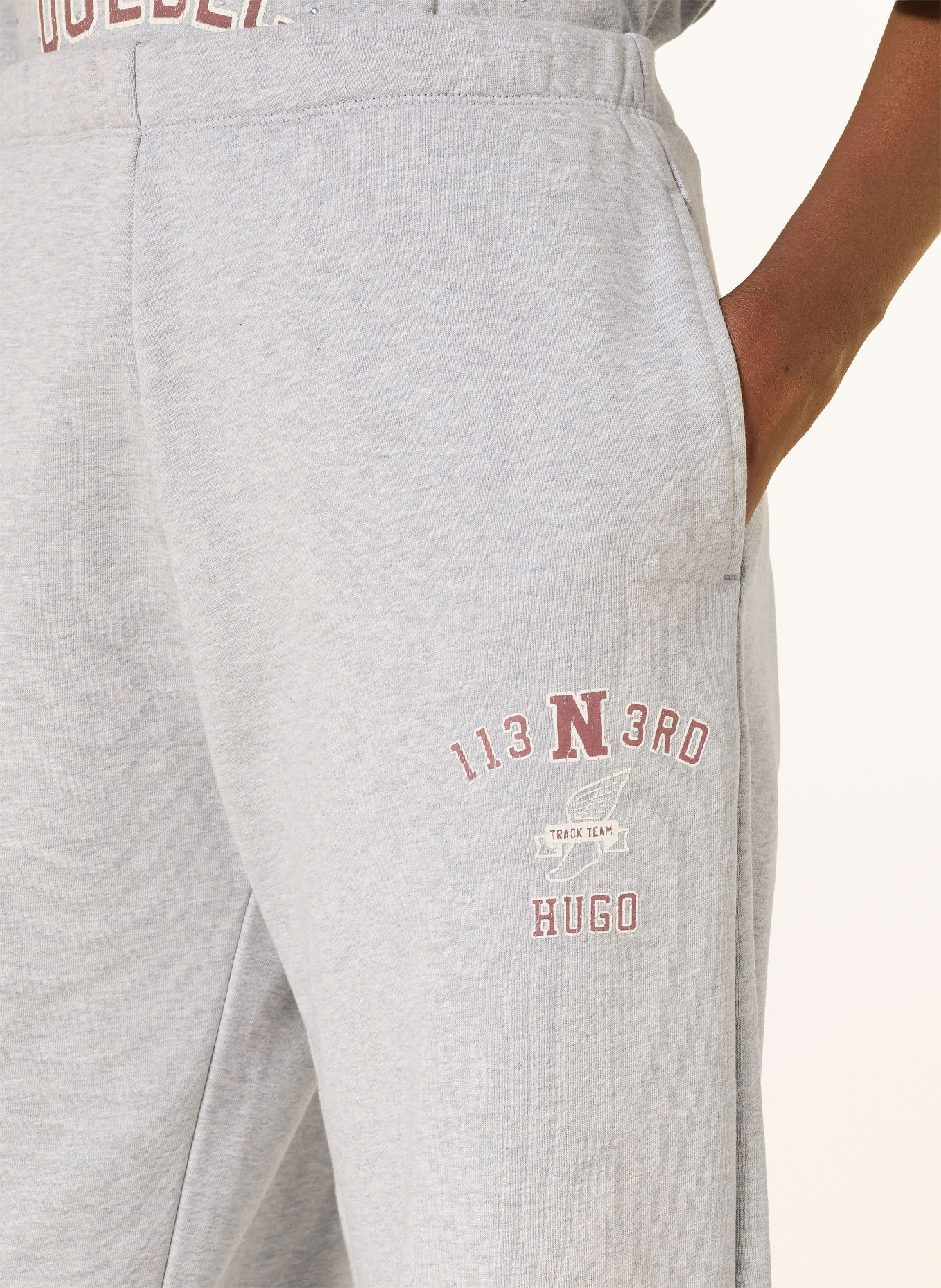 HUGO Sweatpant NENDAL: LICHTGRIJS