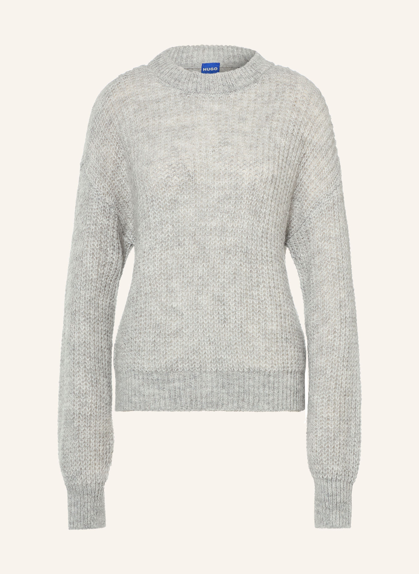 HUGO SLOGERYNA Sweater with Alpaca: GRAY
