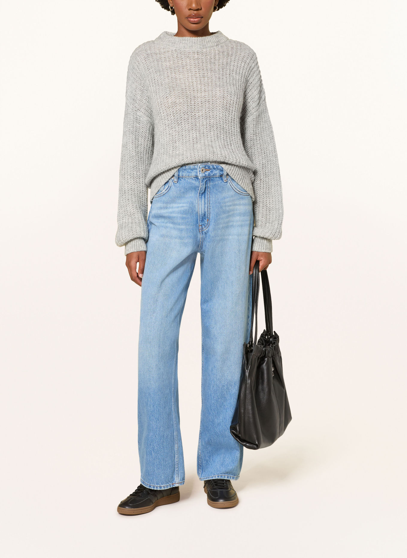 HUGO SLOGERYNA Sweater with Alpaca: GRAY