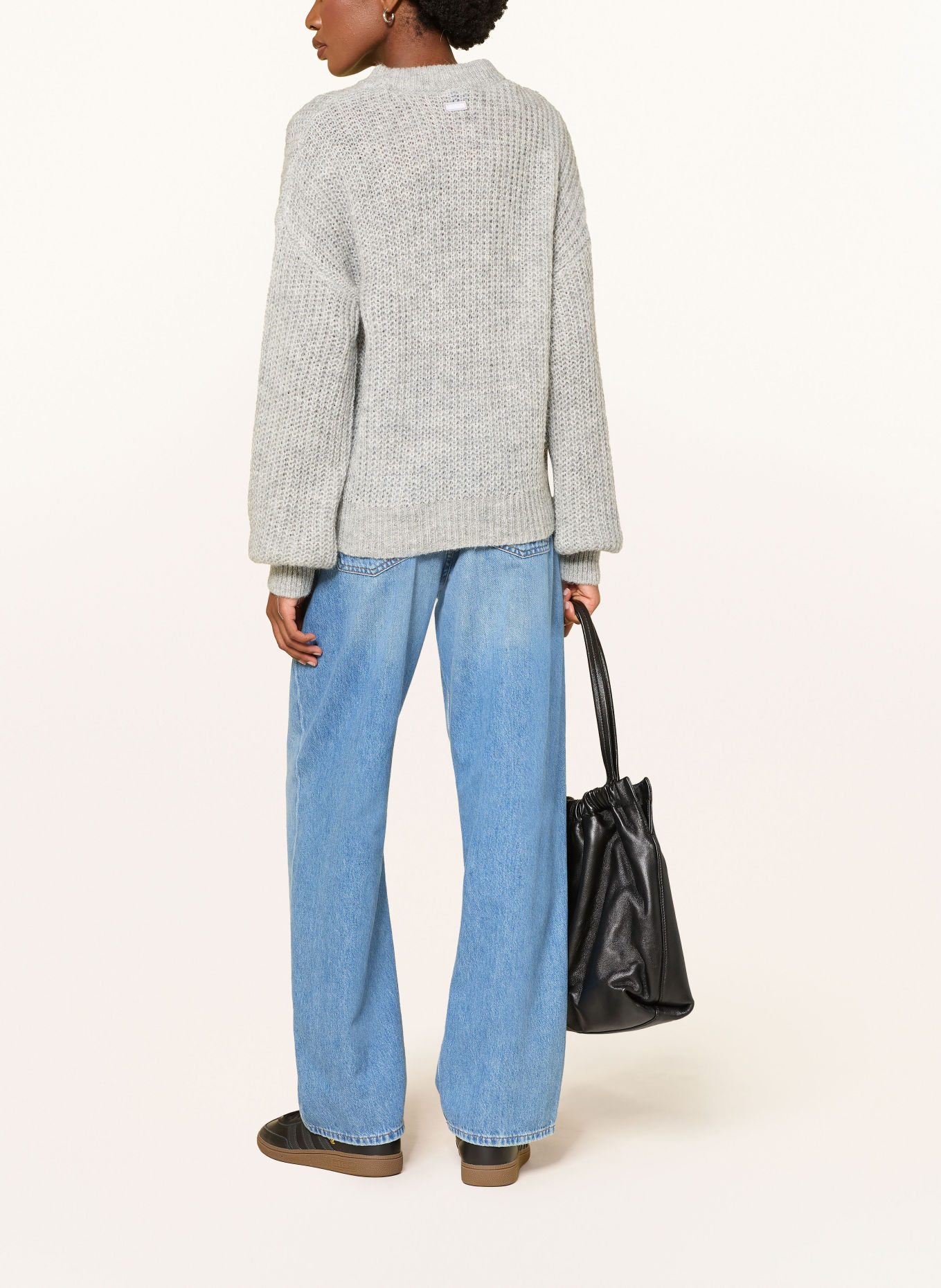 HUGO SLOGERYNA Sweater with Alpaca: GRAY