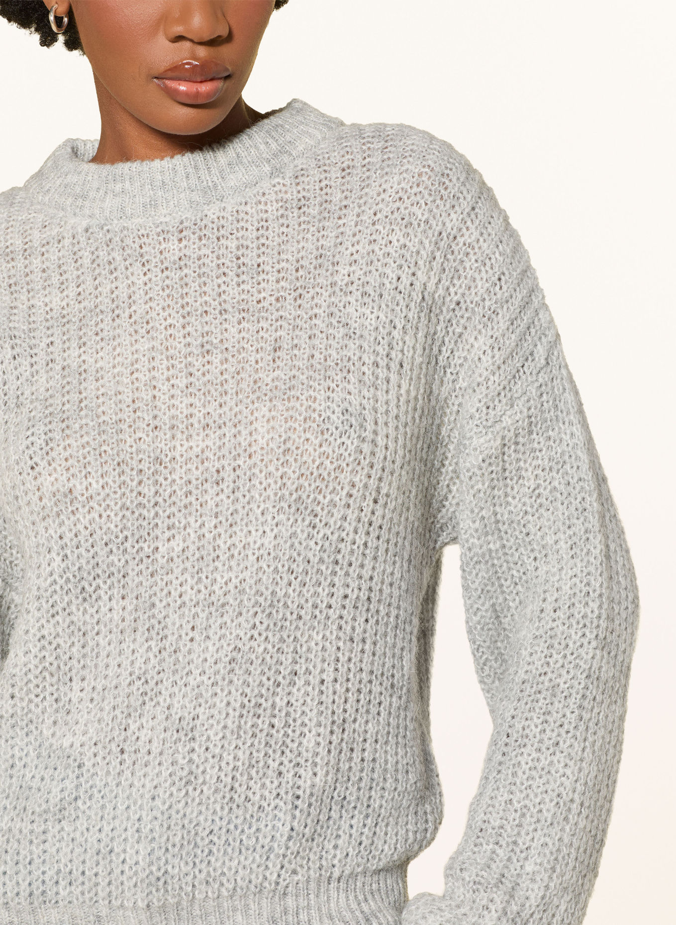 HUGO SLOGERYNA Sweater with Alpaca: GRAY