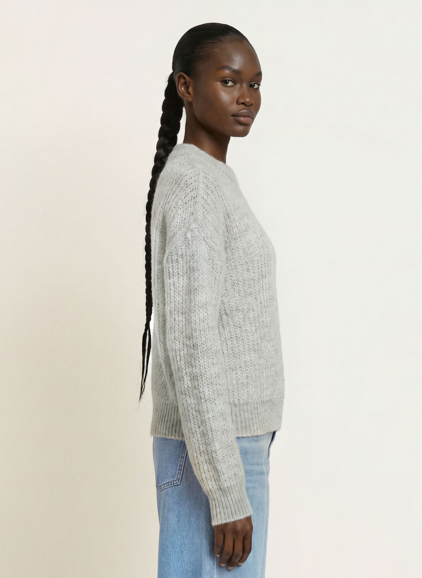 HUGO SLOGERYNA Sweater with Alpaca: GRAY