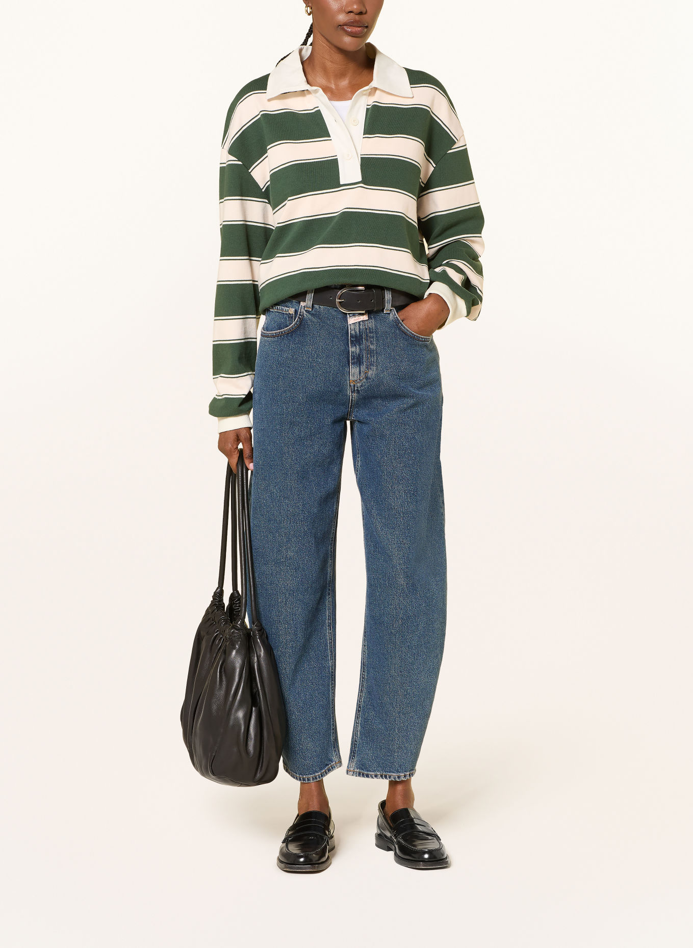 CLOSED Jean barrel JAZZIE: MBL MID BLUE