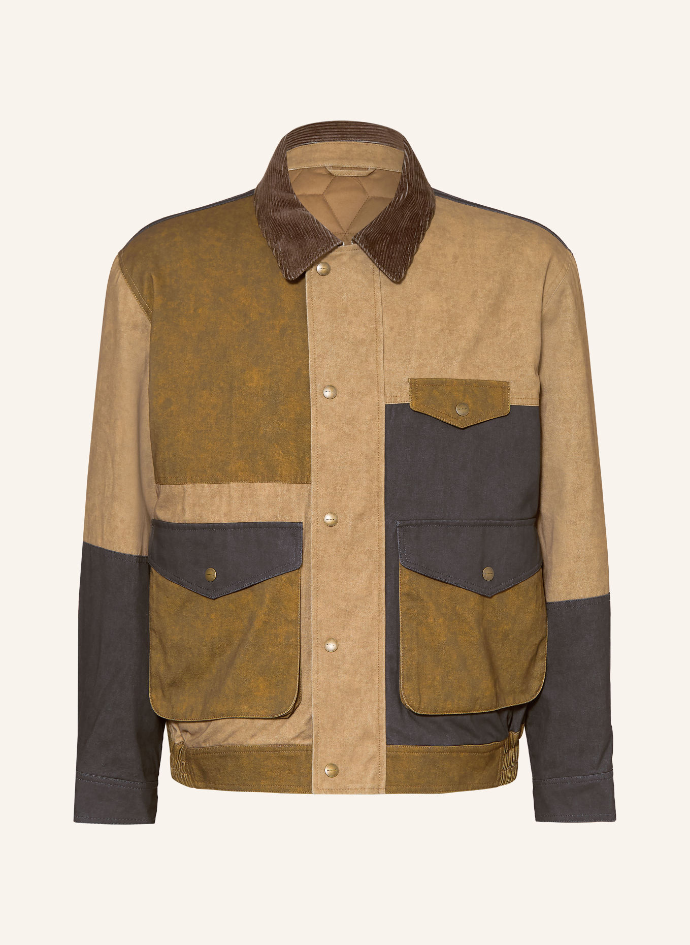 ISABEL MARANT TORES Bomber jacket: KHAKI / DARK BROWN